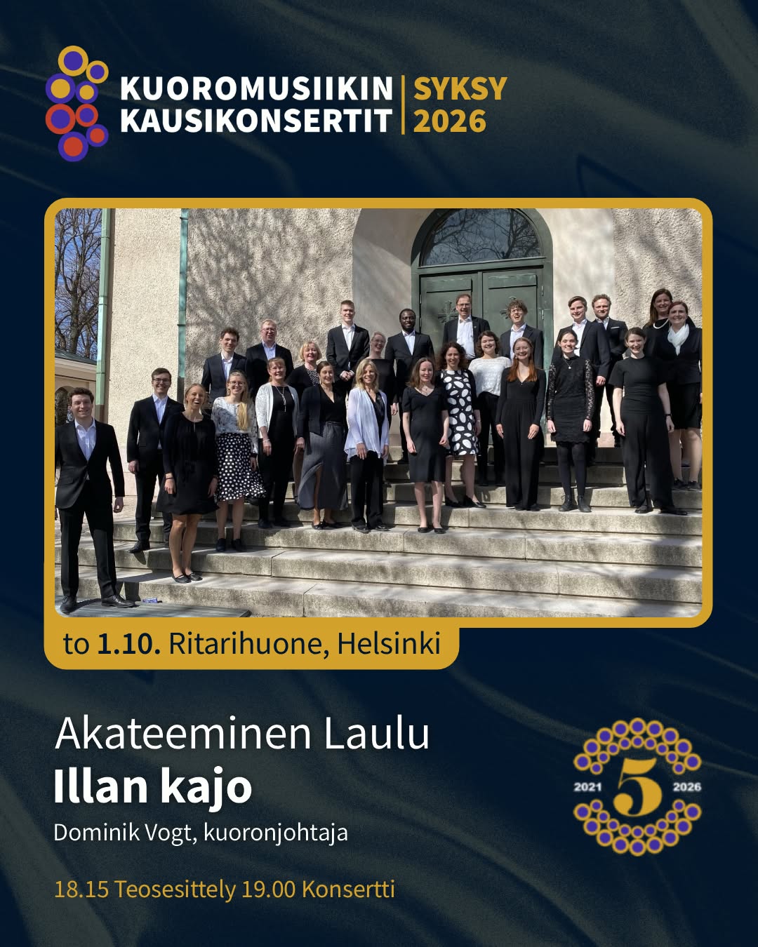 Torstain konsertissa @akateeminenlaulu – "Illan kajo".
Löydät konsertin ohjelman ja kausikonserttien lippupaketit kotisivuiltamme, linkki profiilissa. #kuoromusiikinkausikonsertit
