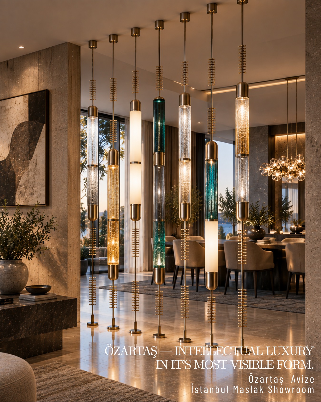 MEKANLARI AYIRMAK HİÇ BU KADAR LÜKS OLMAMIŞTI. Özartaş’ın ışıkla şekillenen tasarımlarını İstanbul Maslak showroomumuzda keşfedin.✨
DIVIDING SPACES HAS NEVER BEEN SO LUXURIOUS.
Discover Özartaş’s designs shaped by light at our showroom in Maslak, Istanbul. ✨