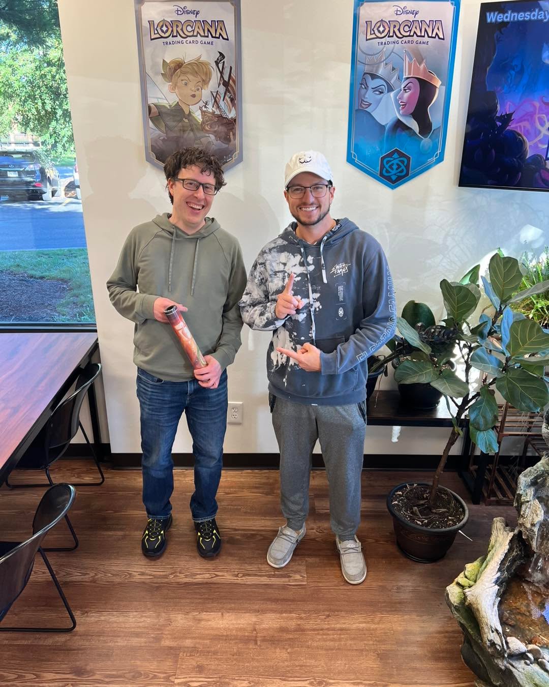 Big congratulations to our Lorcana store champion and runner up on an awesome day of games. You stand on the shoulders of your fellow Illumineers and have made the Mouse very happy with your play and sportsmanship!