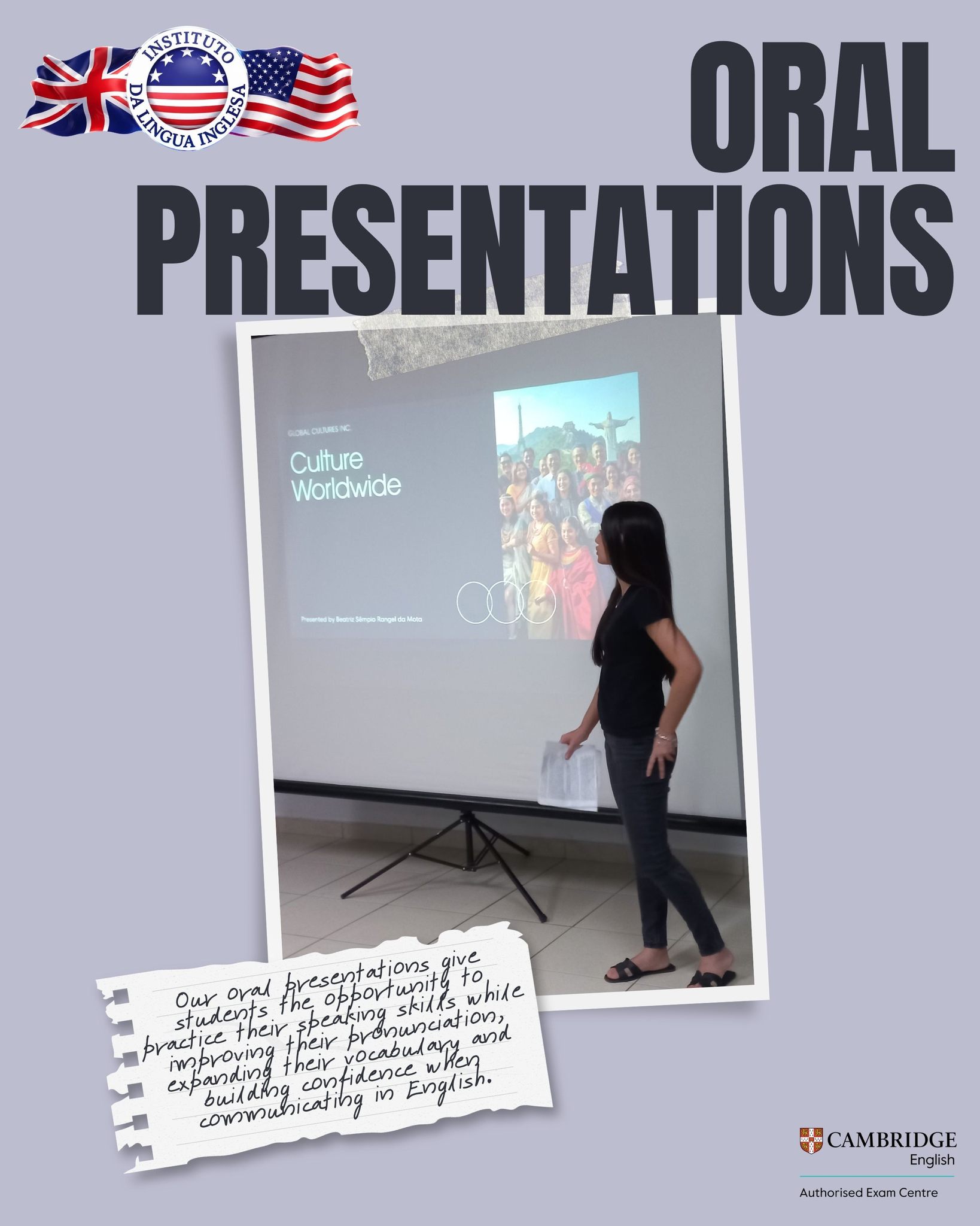 🎤 #TBT | Oral Presentations
Looking back at our latest Oral Presentations — moments of learning, practice, and English communication development. 🇺🇸📚
In just a few days, we’ll have another edition, and our students will once again put their English skills into practice! ✨
.
🎤 #TBT | Oral Presentations
Relembrando nossas últimas Oral Presentations, momentos de aprendizado, prática e desenvolvimento da comunicação em inglês. 🇺🇸📚
Em poucos dias, teremos uma nova edição, e nossos alunos estarão novamente colocando seus conhecimentos em prática! ✨
