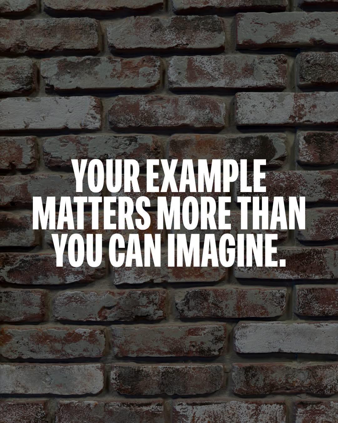 You have no idea how much your example could make a difference in someone's life.
#MotivationMonday