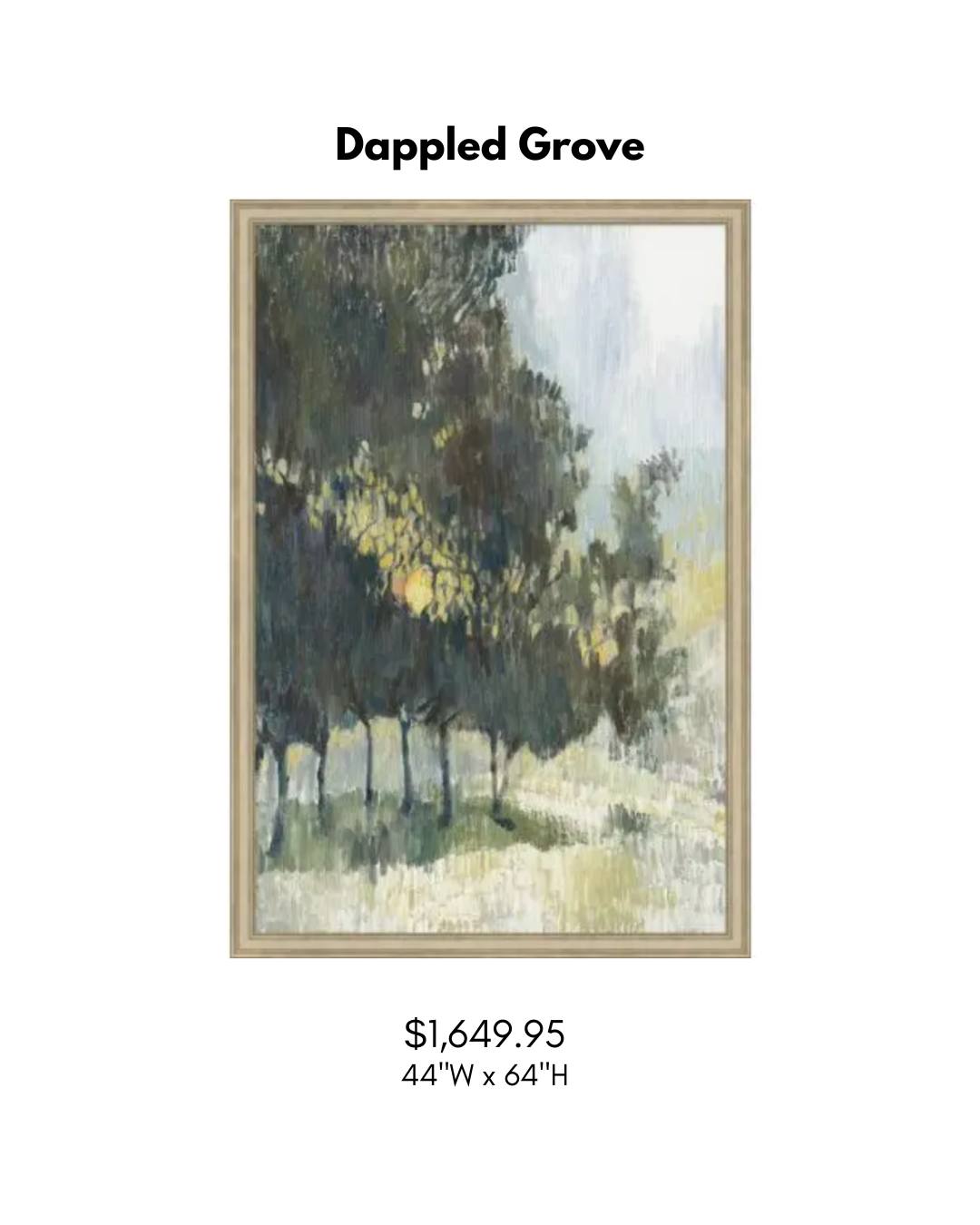 DAPPLED GROVE | $1,649.95
๐4047 Fairview Street, Burlington ON
๐www.interiordesignhouse.com
#wendoverartgroup #wendoverart #WallArt #idhstyle #interiordesignhouse