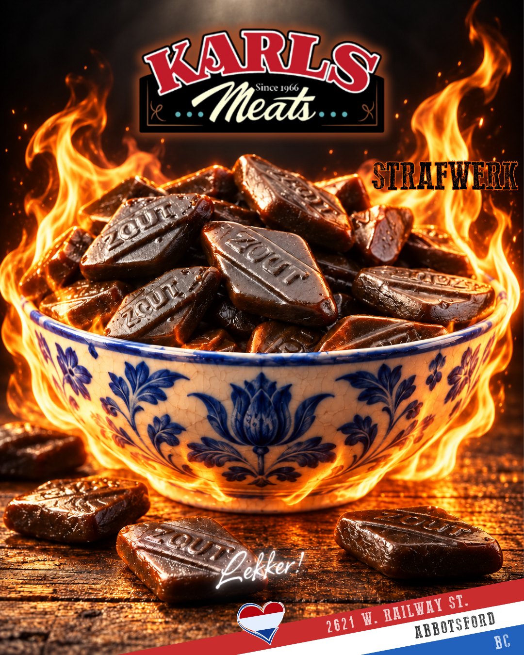 🍬 HAPPY WEDNESDAY, LICORICE LOVERS! 🇳🇱
Today’s spotlight comes with a little STRAFWERK—Dutch for “punishment”! 😲
We’re talking licorice, of course! Strafwerk is taking its turn in the spotlight at Karl’s. Does the name tempt you to try it, or will you be sticking with an old favourite? 😋
🛍️ Give yourself something to look forward to this week! Stop into Karl’s, pick up your favourite deli meats, cheese, and bread for easy lunches, then visit our licorice selection for a little sweet—or salty—reward.
🎉 Our next Draw for Droppies is this Friday, October 9th! Garrit and Sharon have already taken home a win. Could you be next?
The prize? ONE KILO OF LICORICE, your choice! Salty, sweet, or both—a packaged favourite or your own mix from our bulk bins.
📝 Enter while you’re here: fill out a ballot with your name and phone number and drop it in the box at the counter. Just two draws remain: October 9th and October 16th!
No need to wait for a win to enjoy your favourite licorice. Come get your droppies!
👇 What’s it gonna be—Strafwerk or something sweet?
Smakelijk eten! 😋
— The Karl's Meats Team 💪
📍 Karl's Meats
2621 W. Railway St, Abbotsford, BC
📞 (604) 859-9011
#KarlsMeats #DrawForDroppies #Strafwerk #DutchLicorice #LicoriceLovers #SaltyOrSweet #Abbotsford #ShopLocal