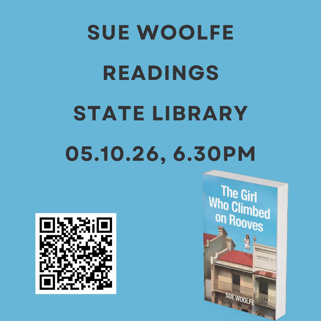 Author @@suewoolfe is appearing at @readingsbooks State Library Victoria next week to discuss her wonderful work of literary fiction, 'The Girl Who Climbed on Rooves'. It's a free literary event - but you do need to register via the QR code.
#ReadingsBooks #SueWoolfe #literaryfiction #bookevents #statelibraryvictoria
