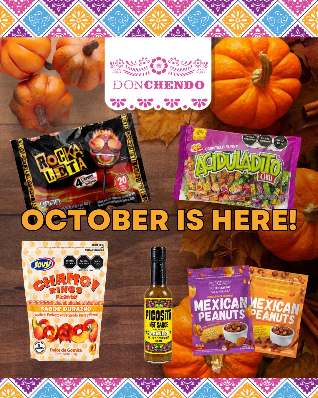 🍂🎃 October is here! 🎃🍂
New month, new cravings, and plenty of Mexican snacks, sweets, and spicy favorites to enjoy! 🇲🇽🌶️
🛒 Shop in-store at Don Chendo in Burnaby; open to the public.
📦 Wholesale available for retailers, restaurants & businesses.
.
.
.
.
#DonChendo #TasteTheAuthenticity #OctoberIsHere #OctoberSnacks #MexicanCandy #MexicanSnacks #MexicanSweets #DulcesMexicanos #Chamoy #ChamoyCandy #Rockaleta #Aguilita #Picosita #MexicanPeanuts #SpicySnacks #SweetAndSpicy #MexicanFood #MadeInMexico #SnackTime #CandyLovers #BurnabyBC #MexicanFoodCanada #WholesaleCanada #RetailBC #SupportLocalBC