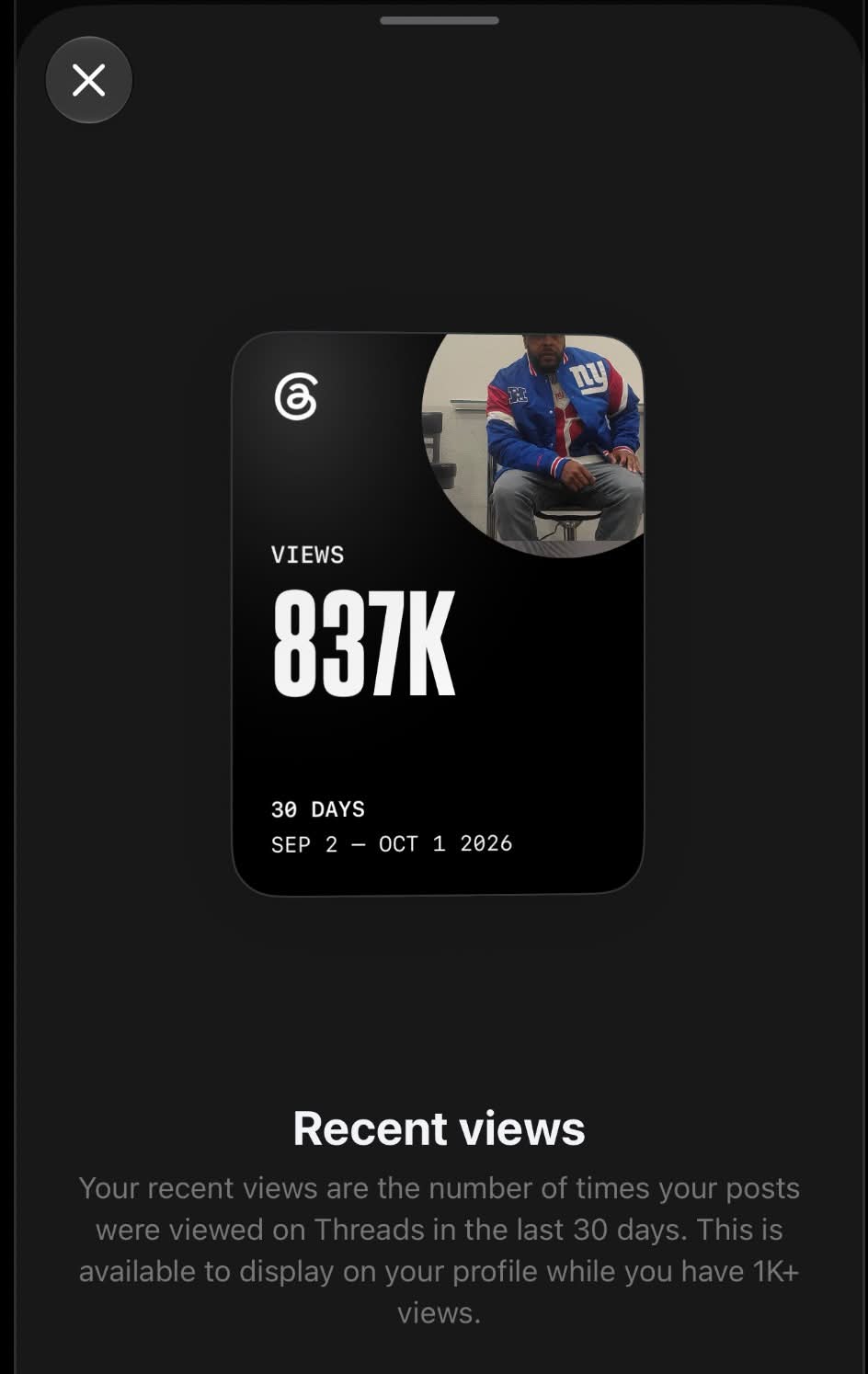 837K views in 30 days. Just being myself, sharing my thoughts, having a little fun, and building something I believe in.
Appreciate everybody who’s been rocking with me.
A million is looking real close. 💪🏽🔥
