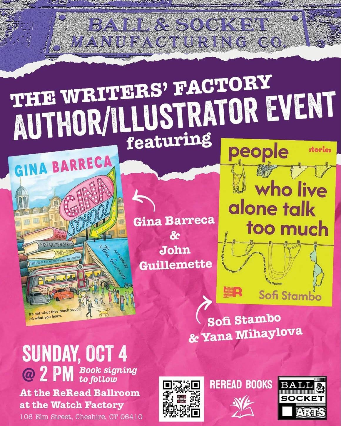 SUNDAY! Join #WoodhallPress #author @gina.barreca and #illustrator @musing_john for a @ballandsocket #authortalk and #booksigning on #selfhelp #humorbook #GINASCHOOL.
#authorevent #psychologytoday #personaltransformation #selfhelp #humorbooks #humor #advicetoprofessors #advicetostudents #advicetowomen #advicetomen #mustread