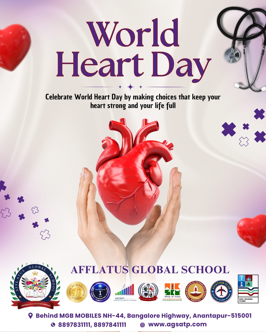 A healthy heart is the beginning of a healthier life. This World Heart Day, choose healthy habits and care for your heart every day. โค๏ธ
#WorldHeartDay #HealthyHeart #HeartHealth #HealthyLiving #StayActive #healthawarenesss