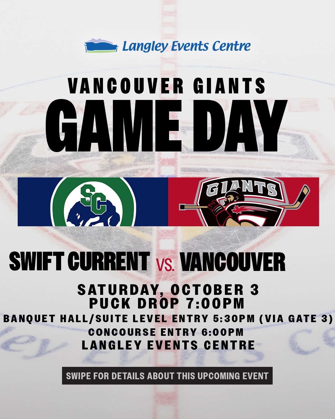 The @whlgiants are back on the ice as they host the Swift Current Broncos in Saturday night action.