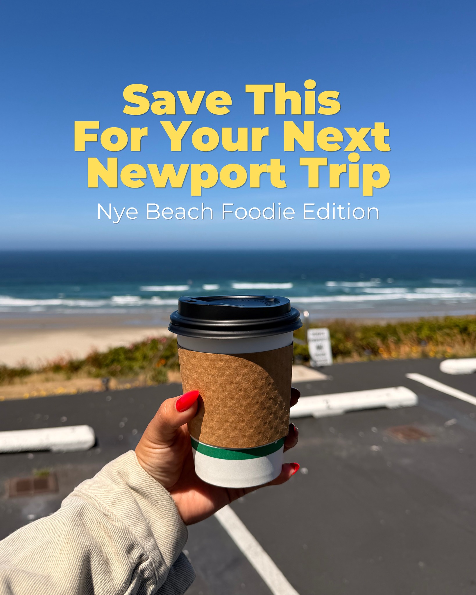 Save this one for your next Newport trip!
Nye Beach is an easy place to spend a few hours wandering, and we know you'll get hungry at some point! Here are a few stops and bites to add to your list:
• Baked French toast at Nye Beach Cafe @nyebeachcafe
• Hot vanilla latte at Ocean Cafe @oceancafenyebeach
• Cinnamon roll pretzel at Blue Pig Bakery @thebluepigbakery
• Chowder at Chowder Bowl
• Calamari at Chowder Bowl
Grab something good, explore the neighborhood and make time for a walk down to the beach while you’re there. What’s your favorite Nye Beach food stop?
#discovernewport #newportoregon #nyebeach #oregoncoast #newporteats