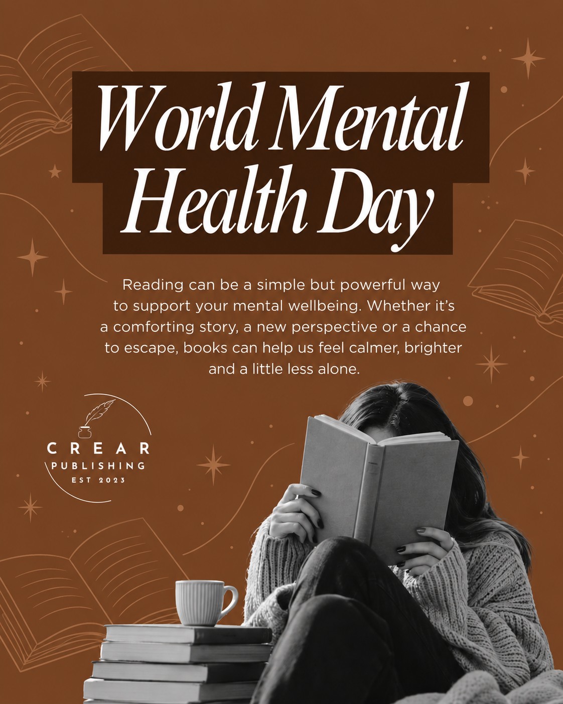 WORLD MENTAL HEALTH DAY 📚🤎
Today is a reminder to look after our minds and sometimes, a little time with a good book can be a wonderful way to do just that!
Reading can give us a chance to escape, help us slow down, lift our mood, or simply make us feel a little less alone. Whether it’s an old favourite you return to time and time again or a story that gives you a completely new perspective, there’s something special about finding the right book at the right moment.
The National Literacy Trust actively promotes reading as a way to support mental wellbeing through its Take 10 to Read campaign, encouraging people to take just 10 minutes to read around World Mental Health Day. Their research has also found that 59.4% of children and young people said reading helped them relax, while 46% said it made them feel happy.
So today, why not put the phone down, make a cuppa and take 10 minutes to get lost in a good book? Your mind will thank you for it... ☕📖
What’s your ultimate comfort read? Tell us below 👇
#WorldMentalHealthDay
#Take10ToRead #ReadingForWellbeing
#NationalLiteracyTrust