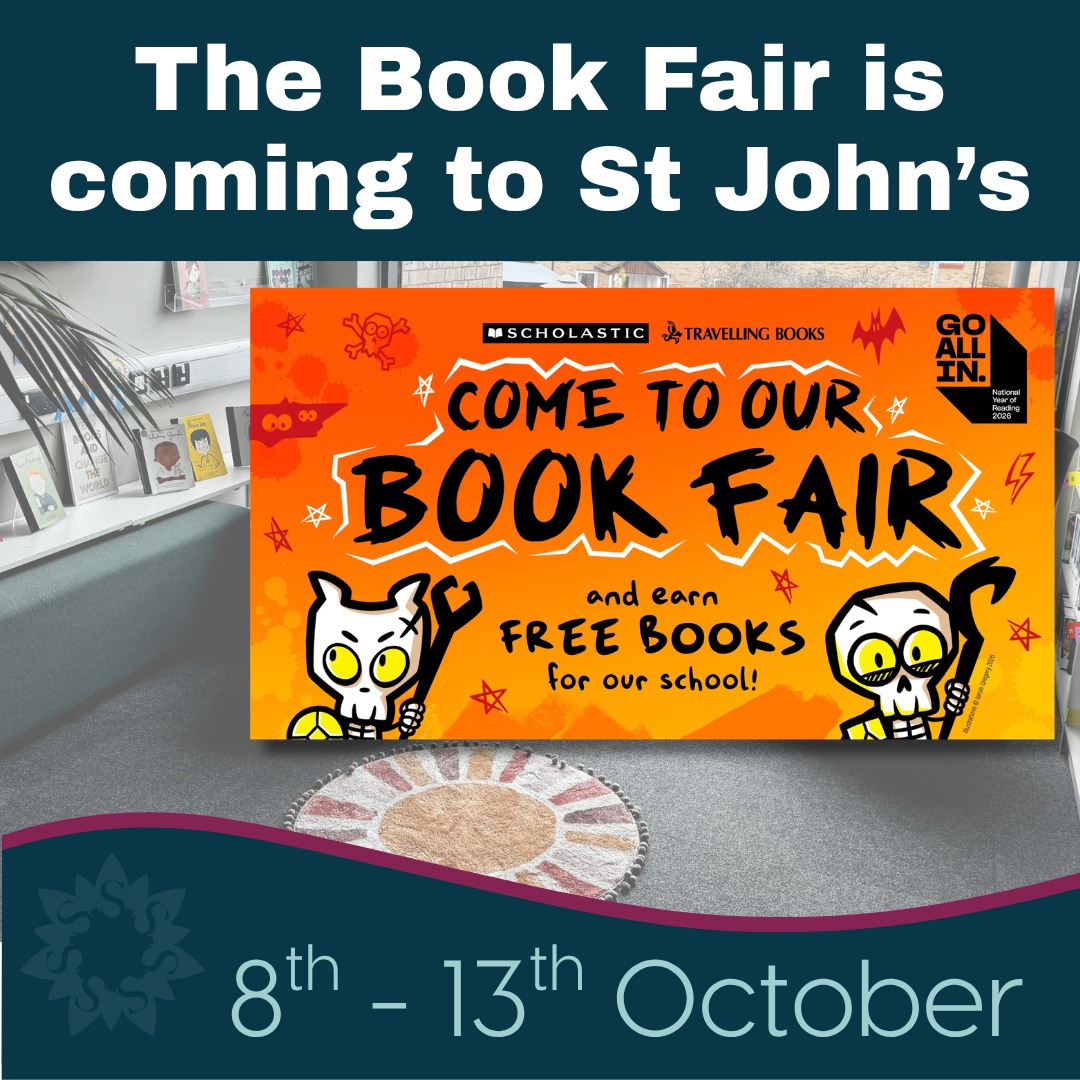 🎉 We’re excited to share that the Book Fair is visiting St John’s on Thursday 8th October to Tuesday 13th October. Parents are warmly invited to visit with their children after school from 3:30–4:00pm, please go to the front reception.
📚 The Book Fair is a wonderful way to celebrate reading together as a school community, and we can’t wait to see how much we’re able to raise this year! We'd love to see as many people as possible this year.
Don't forget that top readers on Learning with Parents and RENlearn will have the chance to win vouchers for the Book Fair! 🌟
Please note: all payments will be online via QR codes only.
We look forward to seeing you there and sharing the joy of reading!
.
.
.
#bookfair #celebratereading #earnfreebooks #readingforpleasure #learningwithparents
