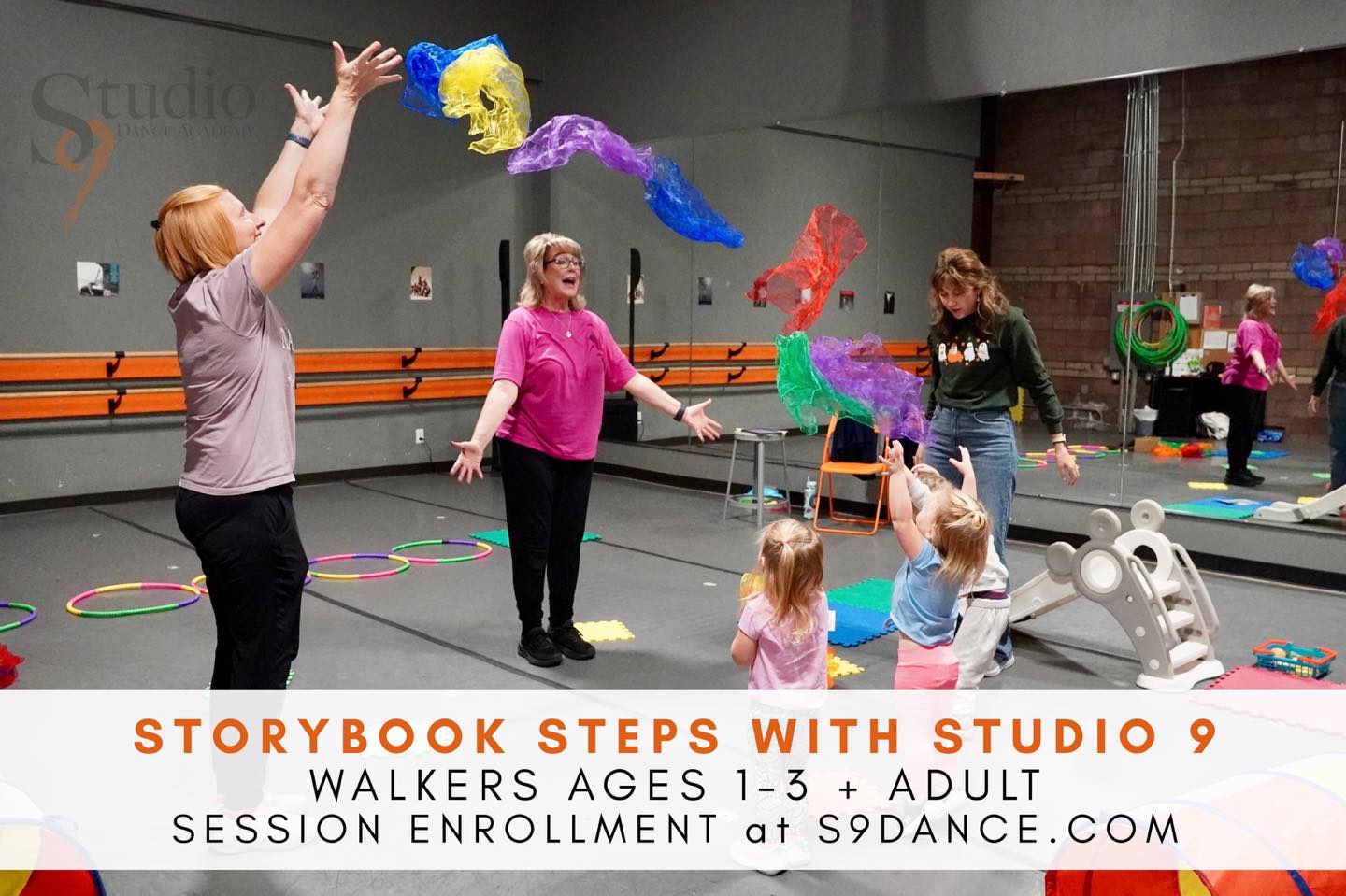 Exciting Update to Storybook Steps! 📚
After hearing from several families with younger toddlers, we’ve expanded enrollment to ages 1–3 + their grown-up! If your little one is independently walking, they’re ready to join the fun!
Think storytime meets movement class! Each class brings stories to life through music, imaginative movement, rhythm activities, and playful adventures designed especially for our littlest movers. And the best part? It’s not too late to join us!
Our first Saturday class is TOMORROW at 10:45 AM or you can join us Thursday at 9:15 AM next week! Enrollment will remain open throughout the session, with tuition prorated based on your start date. So even if you missed the first class, there’s still plenty of time to jump in!
STORYBOOK STEPS: FALL ADVENTURES
🍁 Ages 1–3 + their grown-up
🍁 Thursdays at 9:15 AM
🍁 Saturdays at 10:45 AM
🍁 50-minute classes
🍁 No registration fee
🍁 Independently walking toddlers welcome!
Have a toddler at home or know a family who would love this? Tag them, share this post, and help us spread the word! We can’t wait to make a little magic with your littlest movers! ✨
+
+
+
#Studio9Dance #StorybookSteps #ToddlerDance #ParkerCO #ToddlerActivities #LittleMovers #DanceWithUs