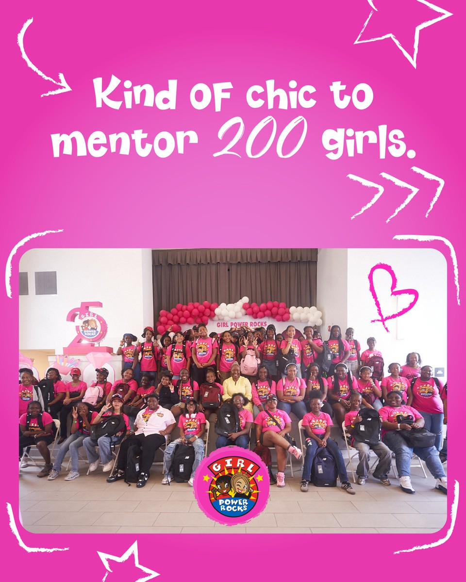 Kind of chic to mentor 200 girls. Kind of chic to do it across 6 sites.
Kind of chic to make an unbreakable promise to invest in girls, so they rise.
#KindofChic #GirlPowerRocks #MiamiGirls