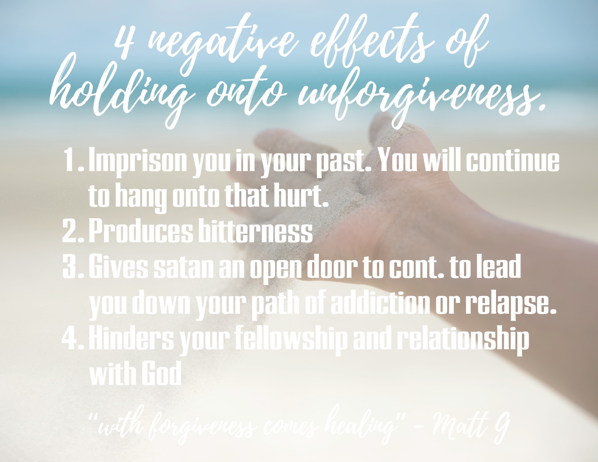 Are you holding onto unforgiveness? Did you know there are negative effects of holding onto it?