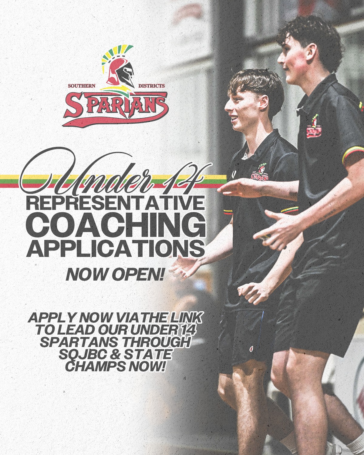 𝗔𝗣𝗣𝗟𝗜𝗖𝗔𝗧𝗜𝗢𝗡𝗦 𝗡𝗢𝗪 𝗢𝗣𝗘𝗡 𝗙𝗢𝗥 𝟮𝟬𝟮𝟳 𝗨𝗡𝗗𝗘𝗥 𝟭𝟰 𝗥𝗘𝗣𝗥𝗘𝗦𝗘𝗡𝗧𝗔𝗧𝗜𝗩𝗘 𝗖𝗢𝗔𝗖𝗛𝗘𝗦!
Applications are now open for our 2027 Under 14 Representative Coaches!
We're on the hunt to find passionate coaches that are keen to lead our athletes through the 2027 SQJBC & State Champs season 💪🏻
Sound like you? Register your eoi here now!: https://form.jotform.com/262797429105869
#DarksideFamily