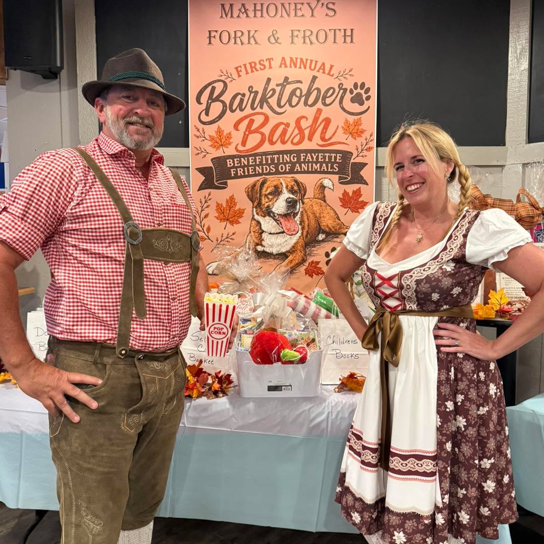 🍂🐾 Barktober Bash is happening TODAY at Mahoney’s! 🐾🍂
We’re here, the pups are ready, and Metro Band is joining us for some great live music! 🎶🐶
Come spend the afternoon with us for food, drinks, raffle baskets, 50/50, shelter pups, and plenty of fun—all while supporting the animals at Fayette Friends of Animals. ❤️
📍 Mahoney’s Fork & Froth, Uniontown
⏰ Today until 7:00 PM
🎉 FREE admission
Grab your friends and come hang out with us. We can’t wait to see you!
#BarktoberBash #MetroBand #HappeningNow #SupportShelterPets #UniontownPA #FayetteFriendsOfAnimals #KennelLicense2056
PA Kennel License #2056