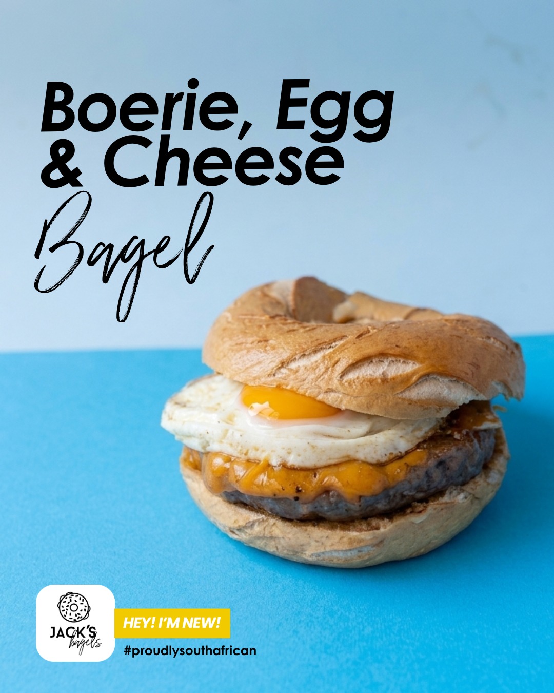 This one deserves a proper close-up. 🤤
Boerie, egg and cheese packed into one freshly baked bagel. Big flavour, proper comfort food and proudly South African.
Your next Jack’s order sorted. 🇿🇦