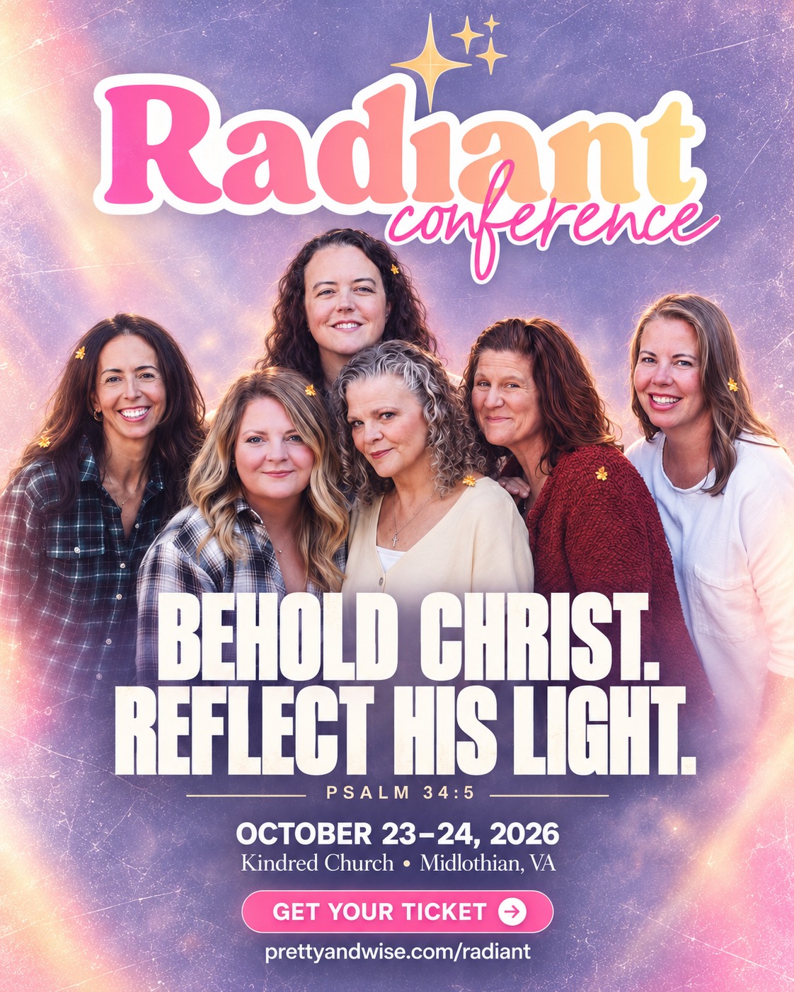 Radiant isn’t about building our platform.
It’s about building His Kingdom.
Women from across our city gathering under one banner: Jesus.
That’s the kind of sisterhood we want to be part of. ✨
🎟: prettyandwise.com/radiant
#Radiant2026 #PrettyAndWise #KingdomWomen #Jesus #prettyandwiseco #christianconference #KingdomWomen #midlothianva #Radiant2026 #ReflectHisLight #radiant2026 #rva #ChristianCommunity #rvaevents #WomensConference #RVAchurches #GenZ #Sisterhood #midlothianchurches #RVAWomen #christianwomen #ChristianWomen #chesterfieldva #RadiantConference #PrettyAndWiseco #SheKnowsHerWorth