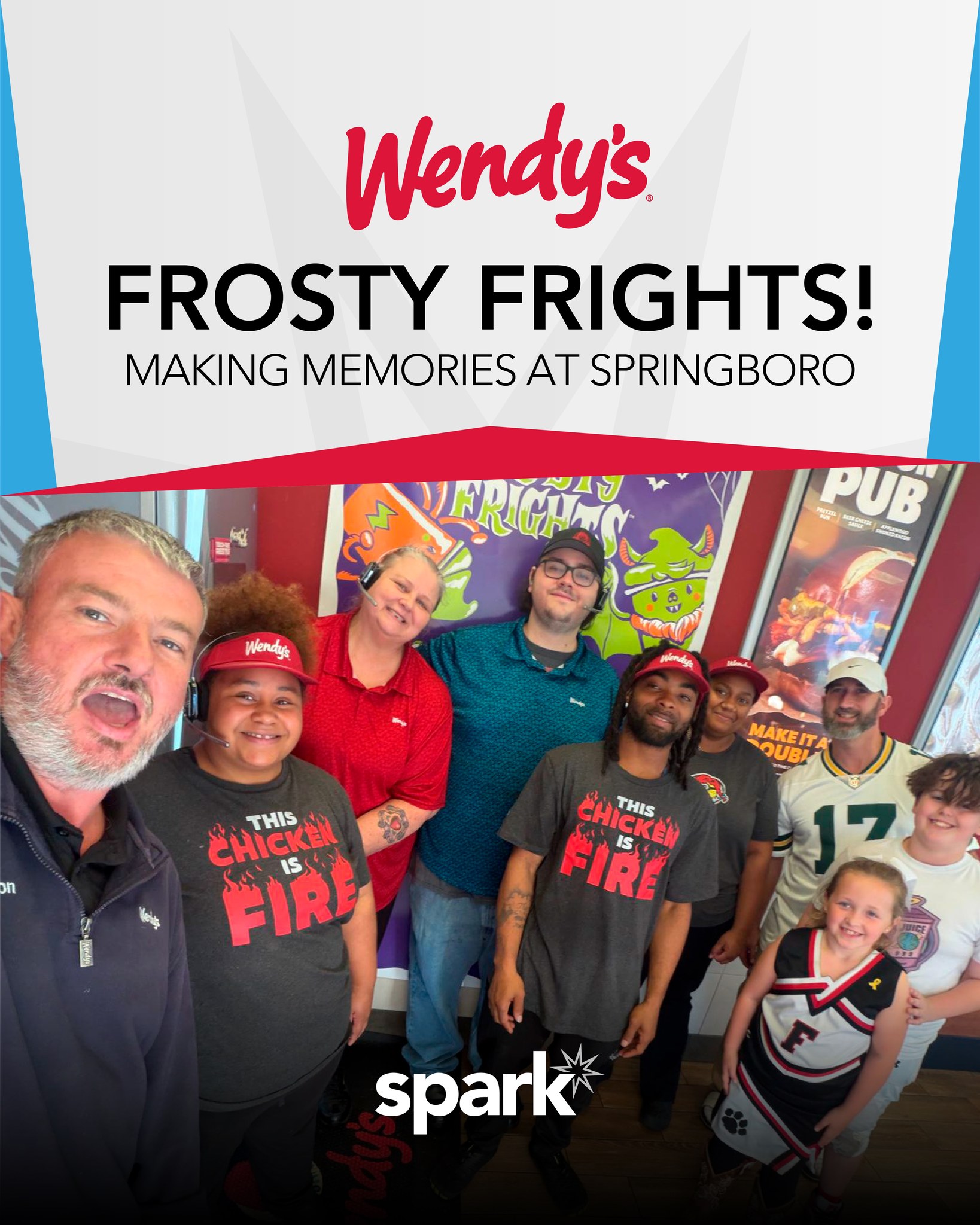 Halloween fun found its way to our Springboro location! 🎃🍦
Patrick Minton and the team joined customers for selfies in front of the Frosty Fright backdrop, turning a seasonal moment into something worth capturing.
Because the best moments are the ones you share. 📸
See more from Spark Restaurants: https://www.sparkhou.com/
#SparkRestaurants #LightTheSpark #TeamSpark #HalloweenFun #RestaurantLife #TeamCulture #CustomerExperience #MakingMemories