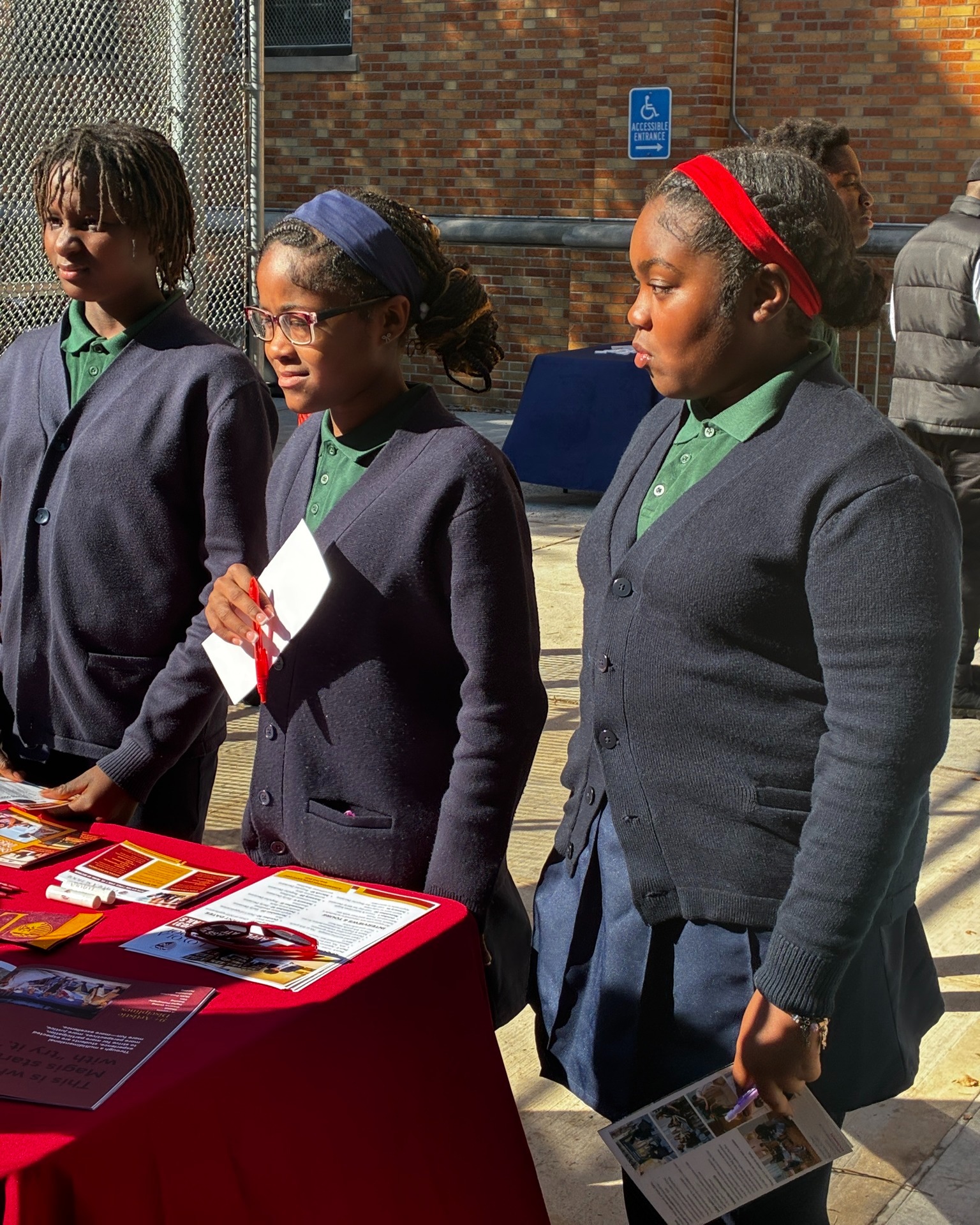 Today was the 2026 High School Fair! Students met with representatives from Cristo Rey Brooklyn, Notre Dame, Xavier, and more, asking questions like, "Do you have any study abroad programs, and what sports teams can I join?" Thank you to the many high schools who took the time to travel to BJP and meet with our students today.
#WeAreBJP
