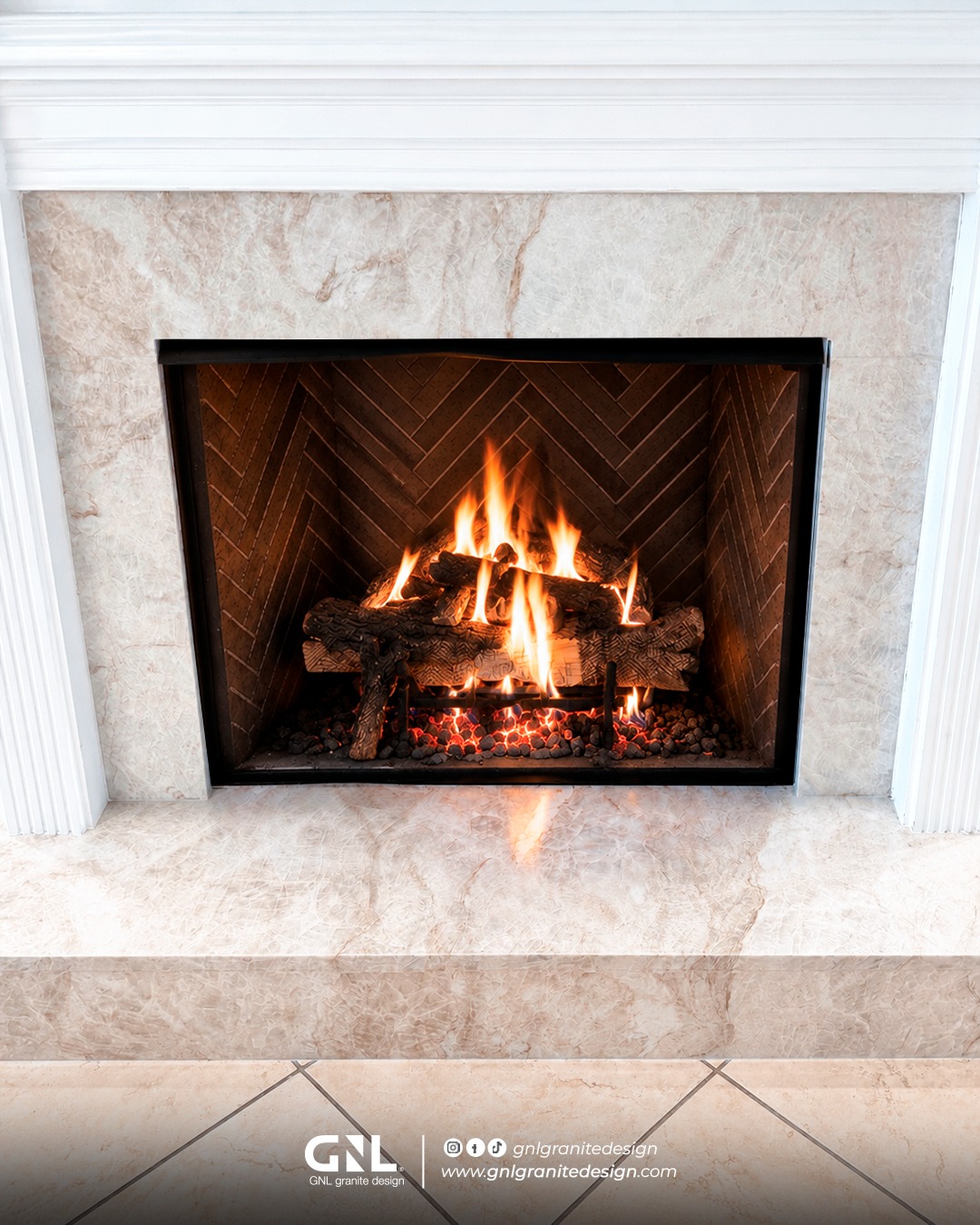 Fireplace surround in Sensa Taj Mahal Quartzite.
The stone around the fireplace sets the tone for the room. ✨
Cold weather is six weeks out. ❄️
⭐ 5.0 · 240+ Google reviews
📞 Free estimate. Link in bio
#GNLGraniteDesign #TajMahalQuartzite #GulfSouth #NorthShore #GulfCoast