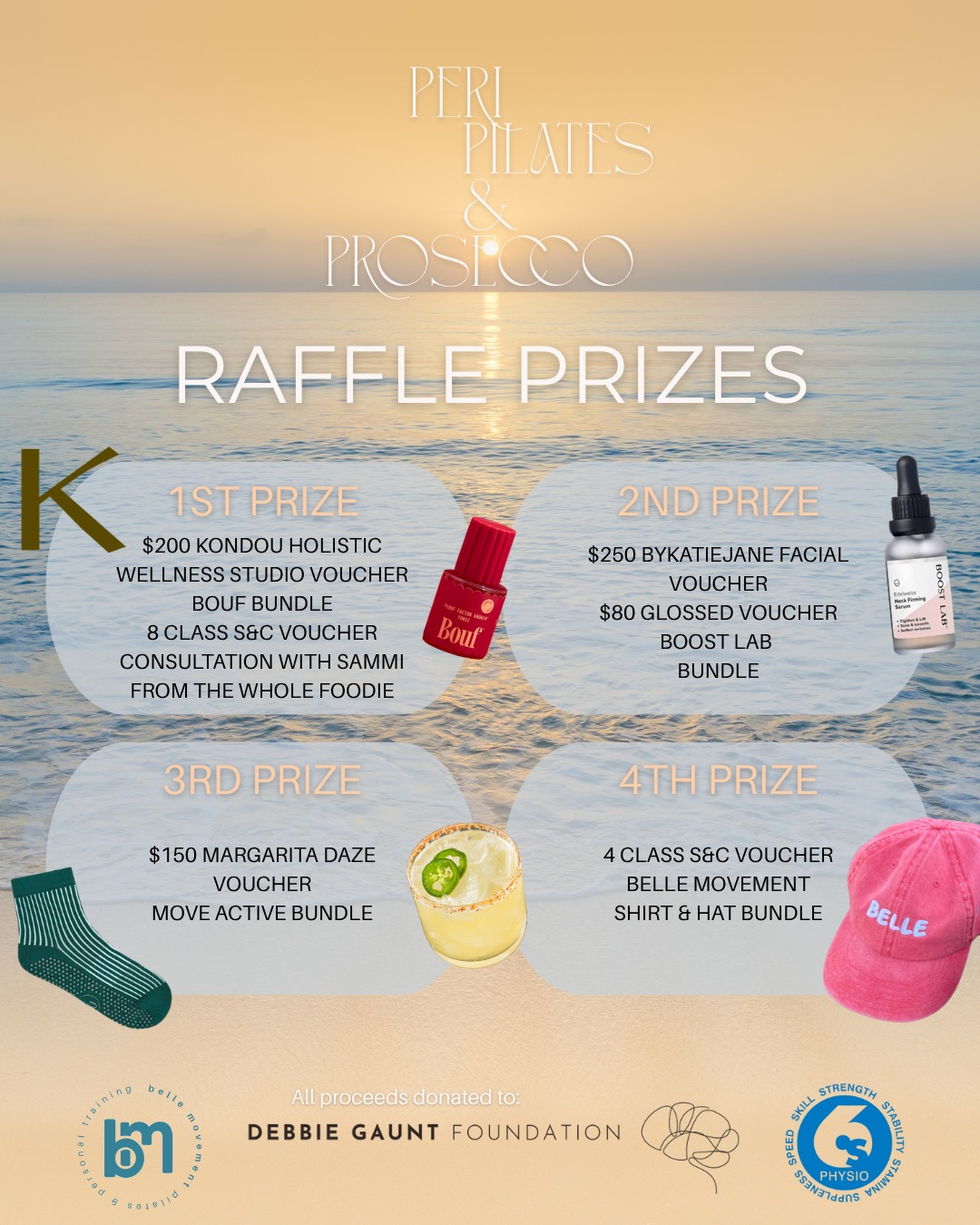 Just LOOK at these prizes!!
Some incredible businesses have rallied behind our World Menopause Day fundraiser for the Debbie Gaunt Foundation, and we're giving away FOUR amazing bundles.
Yes, the prizes are GOOD. But the reason behind them is even better.
Every ticket sold helps us raise funds for the @debbiegauntfoundation and its work improving awareness, education and understanding around perimenopause and women's mental health.
Get your tickets via https://momence.com/Belle-Movement/product/Raffle-Tickets/552364
Buy one. Buy a few. Send it to the group chat 😉