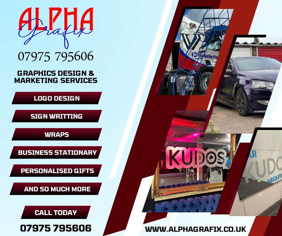 Are you struggling to get your brand out there? Can you do with our help?
Get in touch today.
www.alphagrafix.co.uk