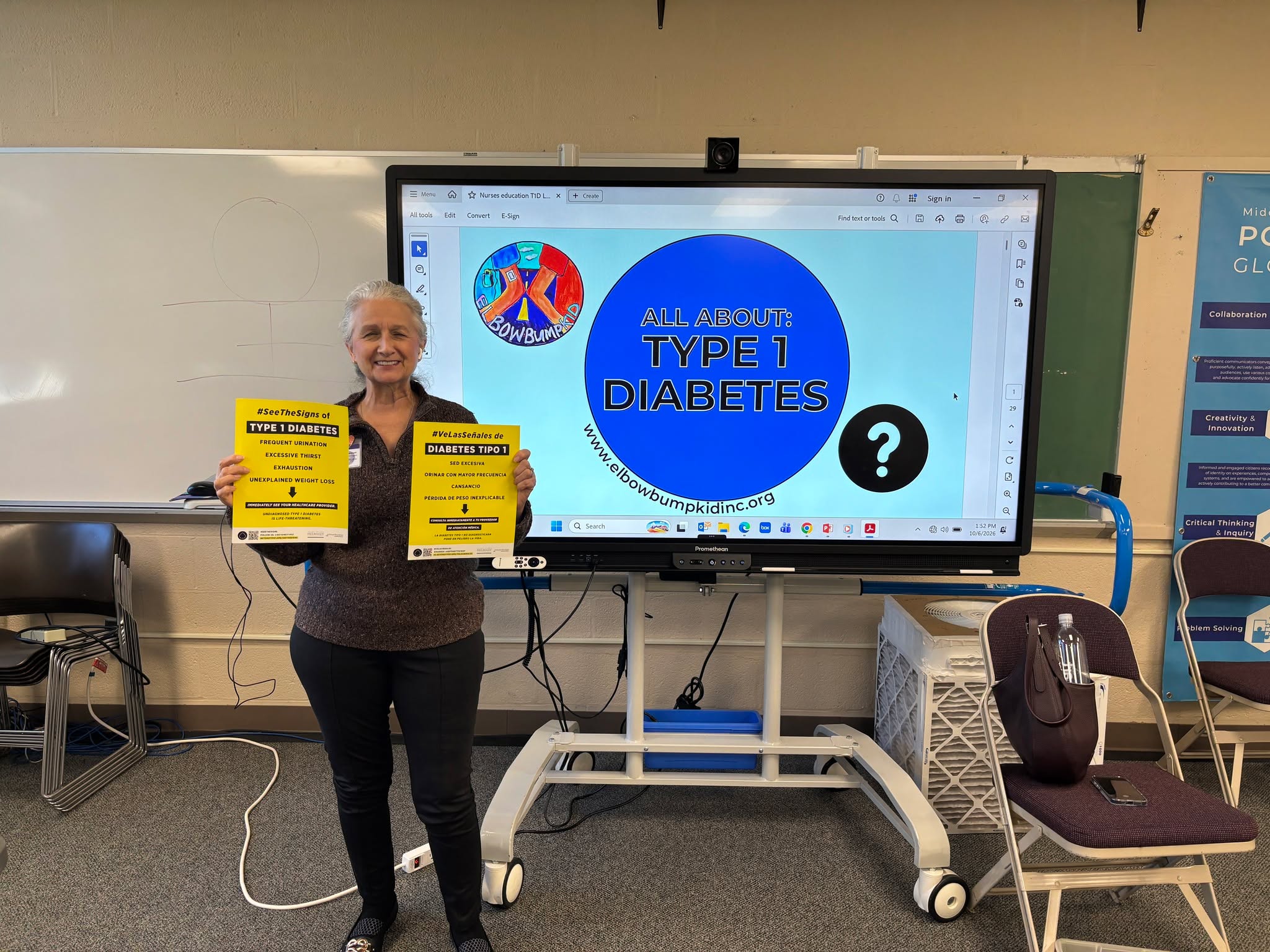 Special thanks to Roseann Sillasen from the Middletown CT Health Department for having us attend their training day to help educate on Type 1 Diabetes.
We chatted with over 20 attendees about:
*Signs of T1D #seethesigns
*Everyone's T1D is different
*Tech options
*How to treat out of range numbers
*Interactions with families vs care teams vs school nurses
+ much more based on questions!
Really great conversation, always appreciate the opportunity to have an open discussion about successes, opportunities & challenges so we can create more resources to help manage T1D in the school environment.
Question for T1D families--are you sending your child to school with a duplicate set of supplies in their backpacks for emergencies? For example low treatments, an extra meter, a replacement G7?
#beyondambassadors #diabeteseducation #type1diabetes #t1dawareness