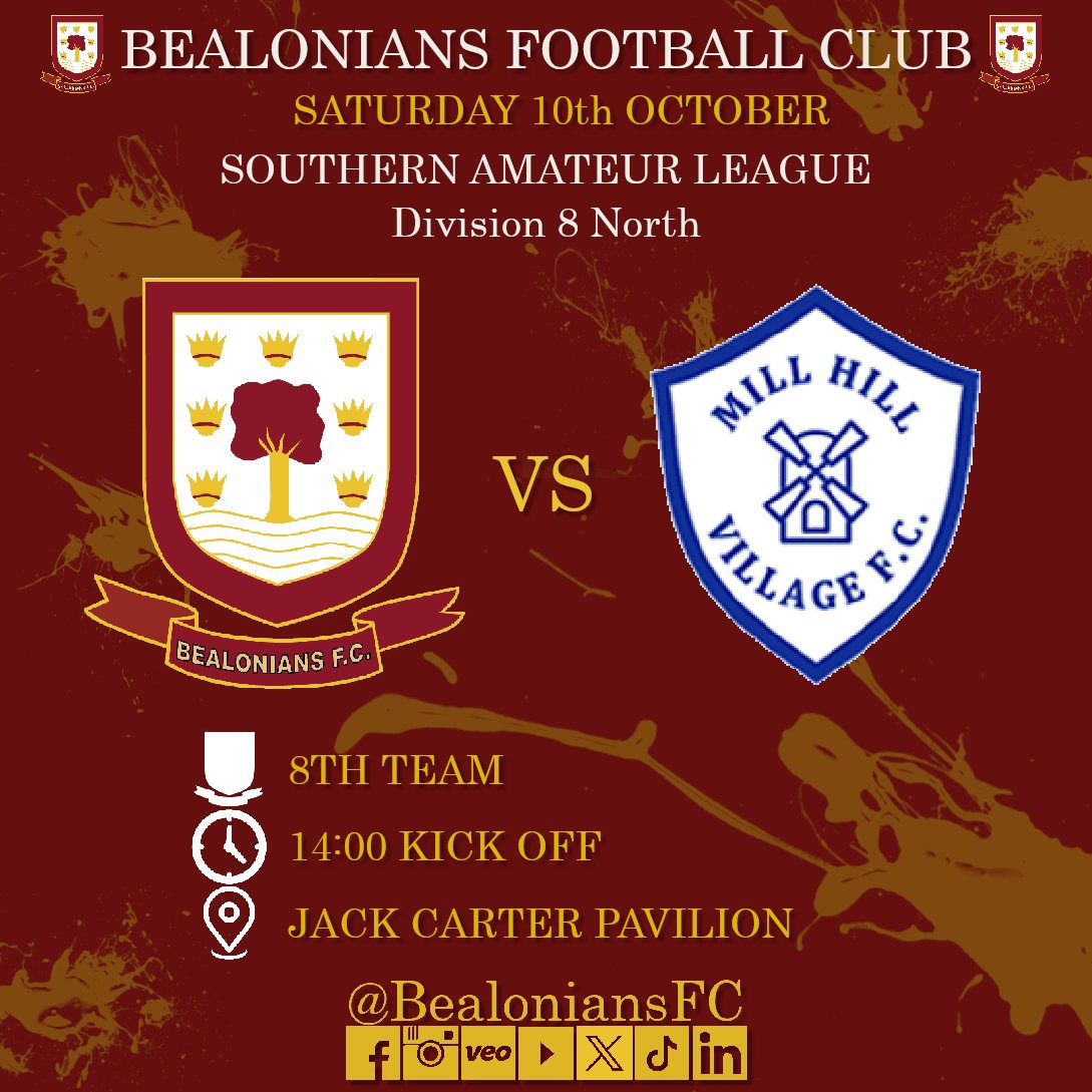 Our 8th team fixture this weekend #BealsFC
#Footballforall #Grassrootsfootball #football