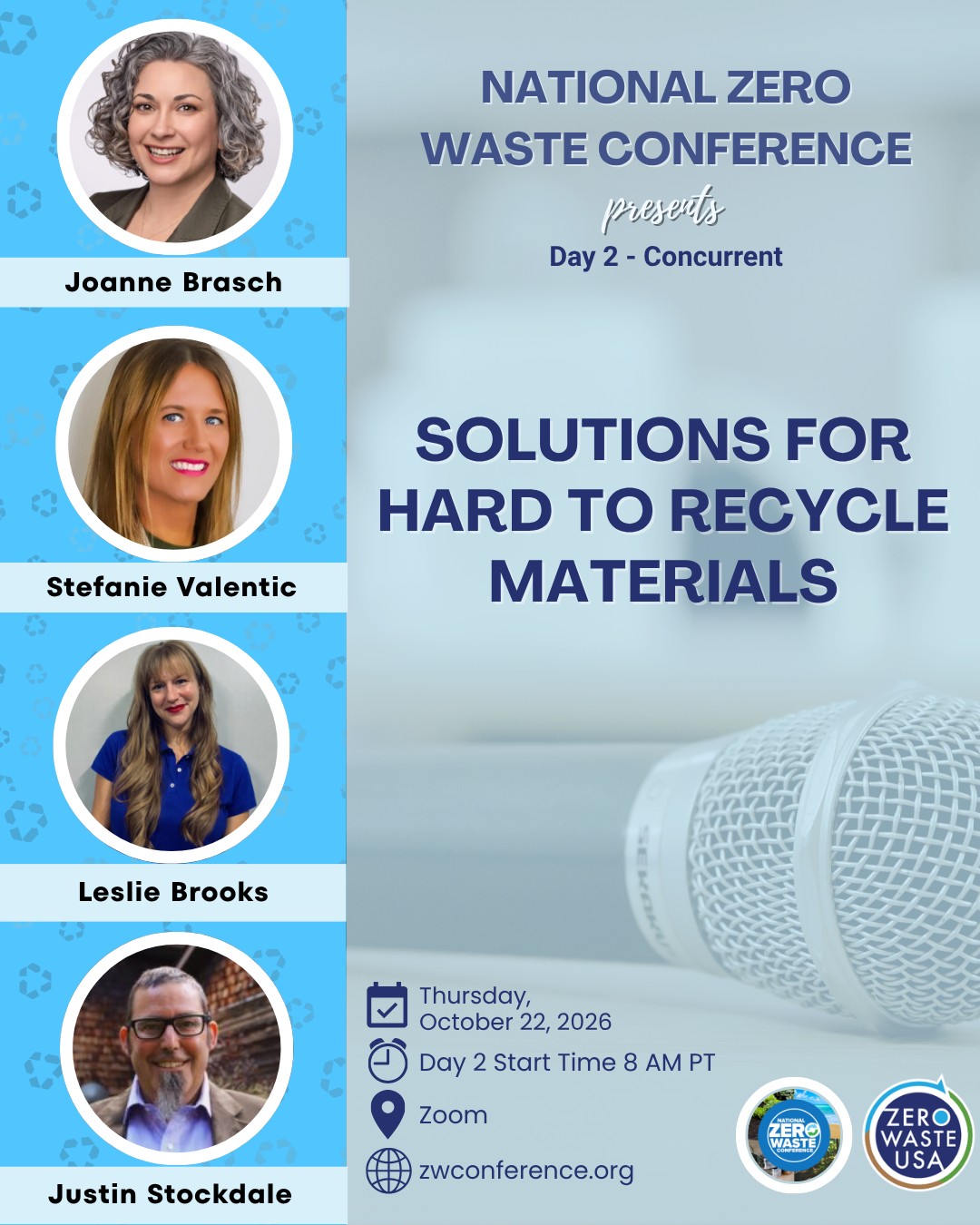 CPSC's Assistant Director, Joanne Brasch will be a featured speaker at the Solutions for Hard to Recycle Materials panel at the @zero_waste_usa Conference, a virtual conference on Zoom!
Join us at the National Zero Waste Conference to hear this session.
https://zwconference.org/presentation/solutions-for-hard-to-recycle-materials/
🗓️ October 22, 2026
🕐 11:30 am Pacific Time
💻 Online, Two-Day Conference - October 21-22, 2026
🔗Find program, keynote, and registration information here: https://zwconference.org/
🔗 Visit https://events.humanitix.com/nzwc2026 to get your ticket today!
🔊 Speakers: Tony Hackett (moderator), Joanne Brasch, PhD, Leslie Brooks, Ph.D, Stefanie Valentic, Justin Stockdale
This session examines how the beauty and personal care sector can work towards circularity by engaging with stakeholders and addressing the logistical challenges of moving beyond single-use packaging. This session also breaks down what the latest battery EPR frameworks require, where the enforcement gaps remain, and why disposable vapes and other hazardous, battery-containing materials are largely unregulated and represent the next major legislative frontier. From beauty to battery-embedded and beyond, this session examines how EPR and other innovative policies and programs can create safer products, reduce hazards, and drive material recovery.
#NZWConference2026 #conference #event #education #zerowaste #zerowastecommunity #EPR #recycling #hardtorecycle #saferproducts #program #reduce #reuse #community