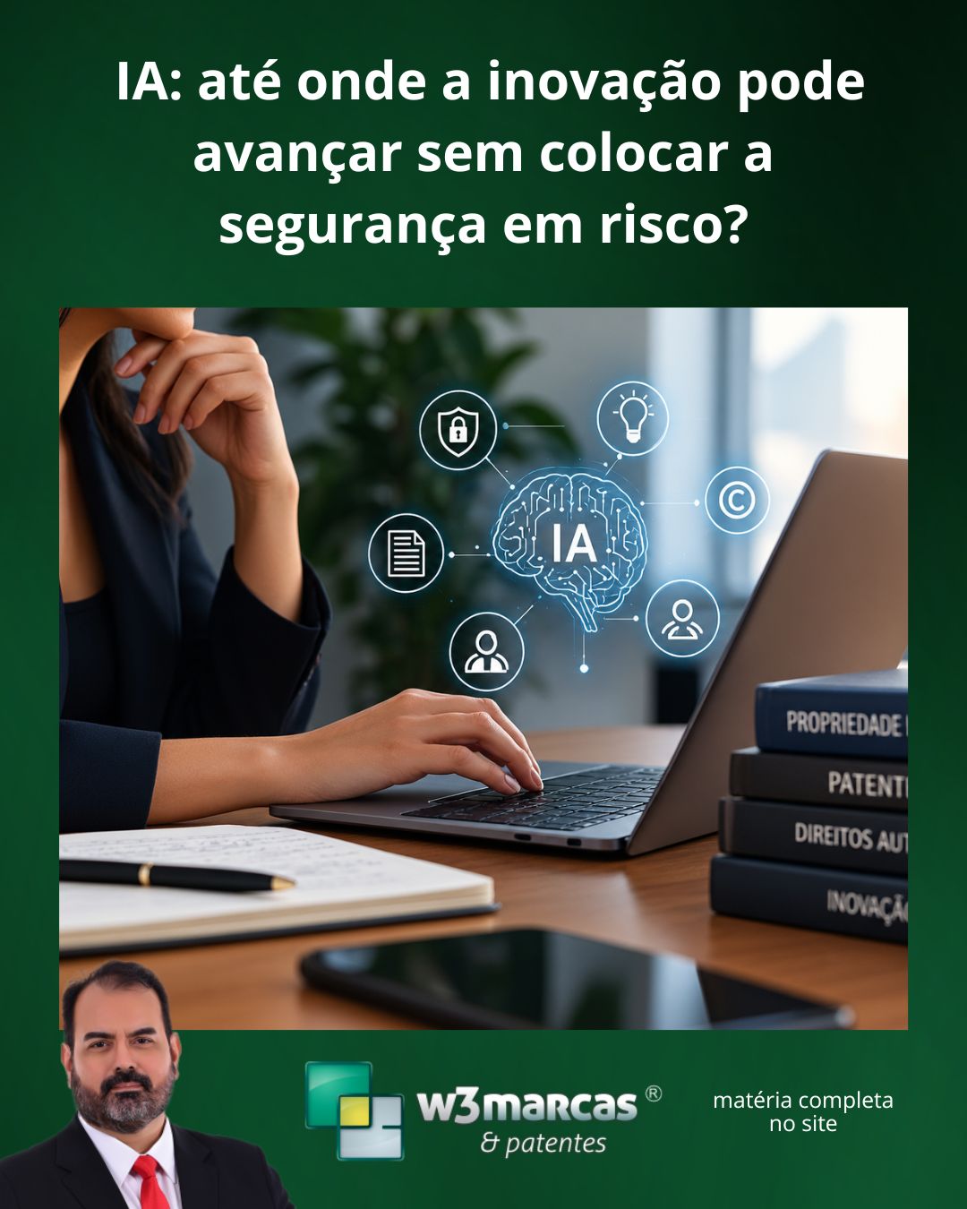 A China está criando regras para a IA. E o Brasil pode aprender com isso.
Como responsabilizar alguém por um dano causado por Inteligência Artificial?
Quem responde pelo conteúdo ilícito produzido por um sistema?
Dados disponíveis publicamente podem ser usados para treinar modelos de IA?
E quando uma invenção é desenvolvida com auxílio de uma inteligência artificial: quem é o inventor?
Essas são algumas das questões enfrentadas pelas novas orientações do Supremo Tribunal Popular da China, publicadas em setembro de 2026.
O documento reúne 24 itens e estabelece três princípios centrais: centralidade da pessoa humana, apoio à inovação e preservação da segurança.
Entre os pontos abordados estão:
🔹 Responsabilidade civil por danos relacionados à IA;
🔹 Uso de dados pessoais no treinamento de modelos;
🔹 Direitos autorais e propriedade intelectual;
🔹 Patentes de invenções desenvolvidas com auxílio de IA;
🔹 A necessidade de contribuição humana para o reconhecimento de inventores;
🔹 Código aberto, segredos comerciais e dados de treinamento;
🔹 Uso de IA por advogados e no processo judicial;
🔹 Autenticidade e preservação de provas produzidas com auxílio de IA.
Para o Brasil, a discussão é especialmente relevante: como estimular a inovação sem transformar a ausência de regras em um risco jurídico?
A matéria também mostra que regular IA não significa simplesmente proibir ou liberar. É preciso diferenciar treinamento de geração de conteúdo, contribuição inventiva de simples operação de uma ferramenta e transparência de exposição indiscriminada de dados.
📲 Quer entender o que as novas regras chinesas podem ensinar ao Brasil?
Leia a matéria completa no site da W3Marcas e Patentes.
🔗www.w3marcasepatentes.com.br/notícias
#W3Marcas #InteligenciaArtificial #IA #PropriedadeIntelectual #Patentes #DireitoAutoral #Inovacao #Tecnologia #LGPD #DireitoDigital