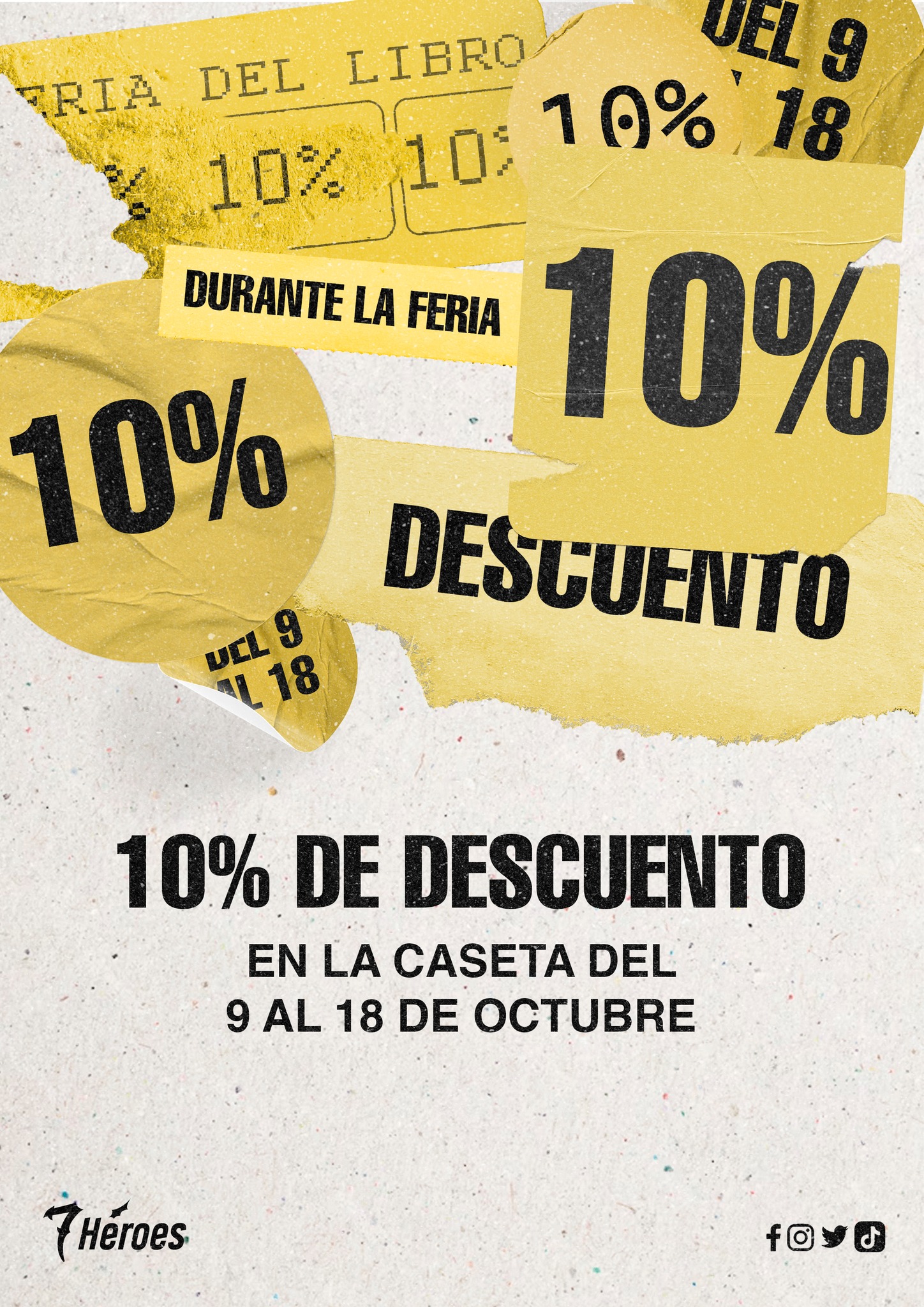 Damos pistoletazo de salida a la @flibromurcia ! Ya sabéis que durante toda la feria podréis disfrutar de un 10% de descuento en nuestro stand, pasad por la caseta 16 que vamos a tener cosas bien chulas!
#laferiabonica #7heroes #feriadellibro
