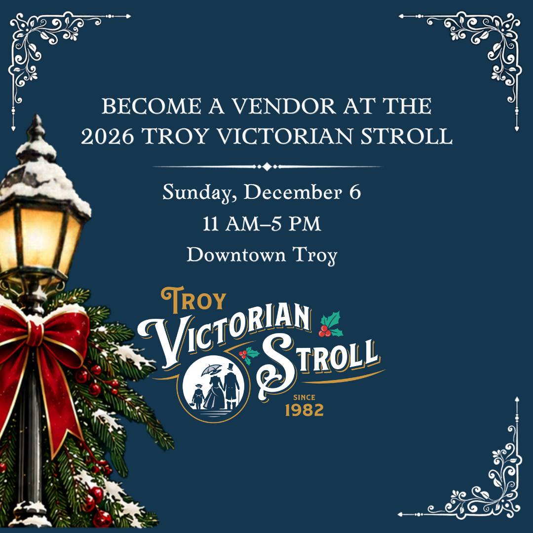 The Troy Victorian Stroll brings residents and visitors downtown for a full day of holiday shopping, food, entertainment and festivities. Get your business in front of thousands of holiday shoppers.
Interested in being a vendor? Click the link in our bio.
👇 Tag a local business that should join us this year!
#TroyVictorianStroll #TroyNY #VendorOpportunity #ShopLocal #DowntownTroy #518Events