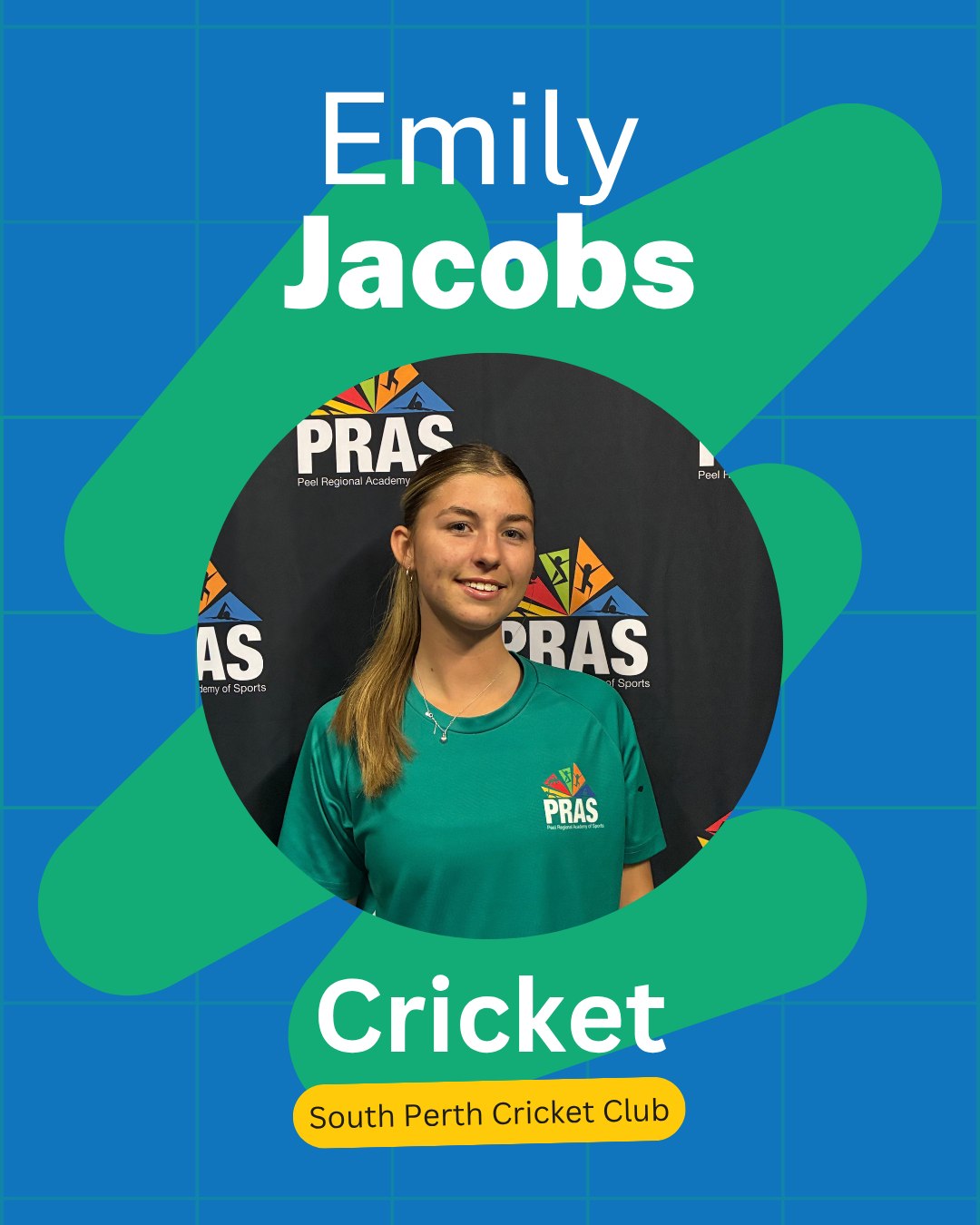 Meet the athlete:
▶️Emily Jacobs
🏏Cricket
↪️Returning athlete for 2026/27
⚡Biggest sporting achievement: Making the Australia u19 girls camp
🦸♀️Sporting hero: Ellyse Perry
🍽️Favourite food: Tacos
📸 @emjacobs11.cricket
We're excited to welcome Emily back to the program and look forward to following her journey through 2026!
Read more about Emily and our scholarship athletes on the PRAS website