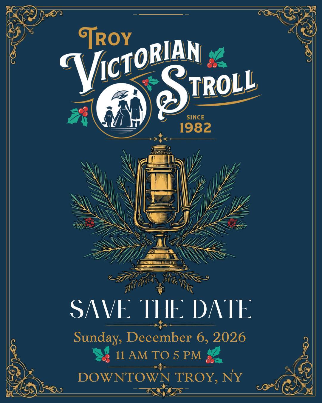 🎩✨ TROY, GUESS WHO'S BACK! ✨🎄
The countdown to one of Troy’s most beloved traditions officially begins! The Troy Victorian Stroll returns Sunday, December 6, 2026
📅 SAVE THE DATE and get ready for a day filled with Victorian charm, holiday cheer, local shopping, dining, entertainment, and plenty of reasons to stroll through Downtown Troy.
🎄 Sunday, December 6
⏰ 11 AM – 5 PM
📍 Downtown Troy, NY
Don't forget to follow us for more sneak peeks and behind-the-scenes fun as we count down to December 👀🎁
#TroyVictorianStroll #VictorianStroll #TroyNY #DowntownTroy #DiscoverTroy #CapitalRegionNY #518Events #HolidayEvents #ShopLocal #SupportLocal #RensselaerCounty See less