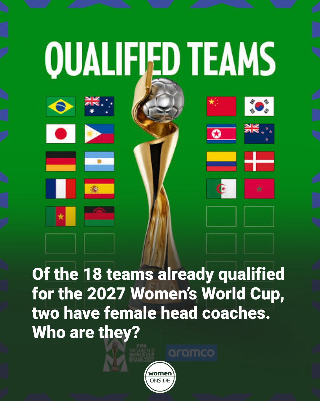 Two female coaches have qualified for the 2027 World Cup so far. Who are they?