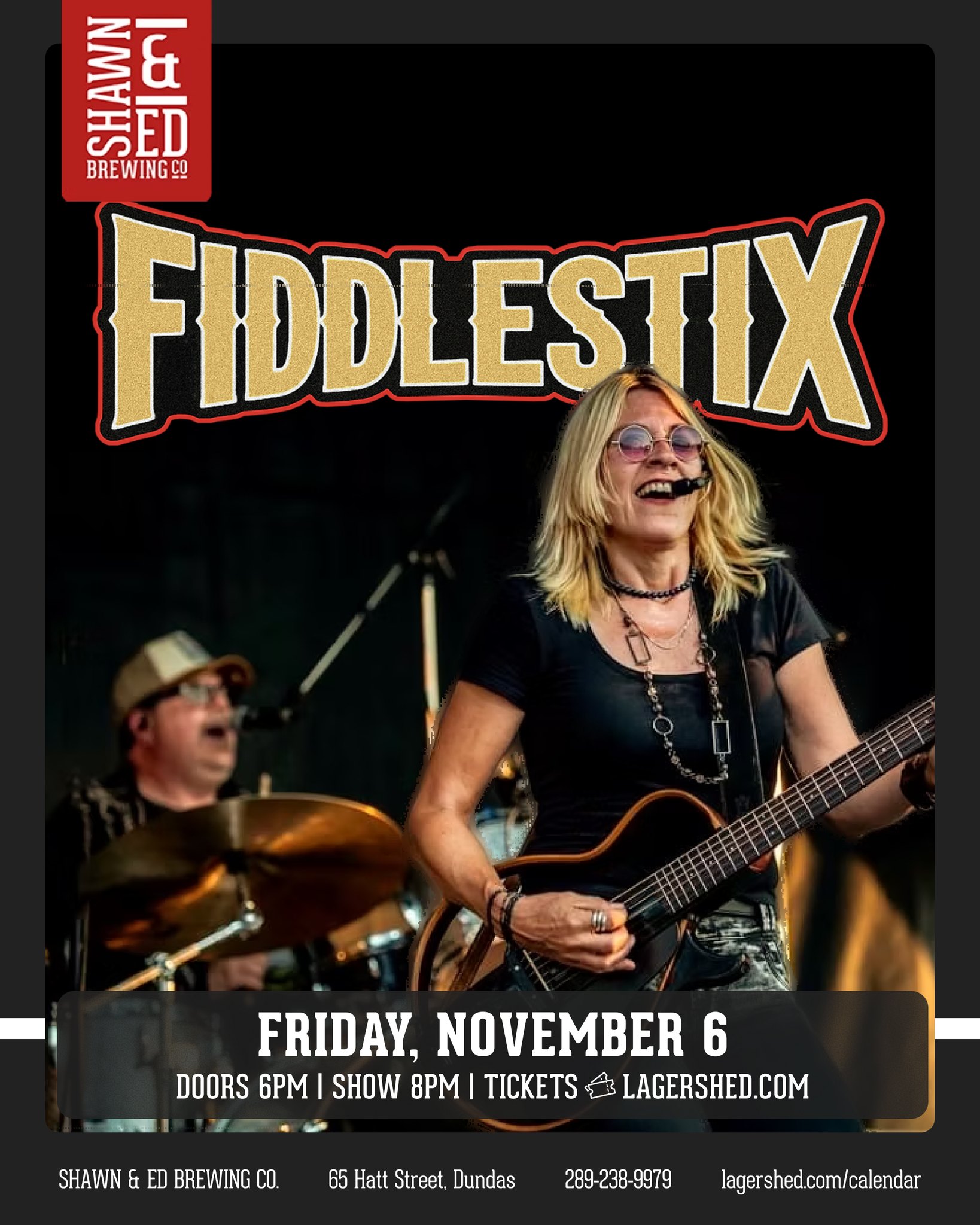 You know what happens when Fiddlestix takes over the SHED. 🤠🎻
The beer starts flowing, the fiddle starts flying, and eventually nobody can sit still.
Friday, November 6 is another Fiddlestix night at the SHED, with their high-energy mix of country, Celtic, folk and rock bringing the whole room to life.
📅 Friday, November 6
🎶 Doors 6PM | Show 8PM
📍 Shawn & Ed Brewing Co.
🎟️ Tickets are on sale now at lagershed.com/calendar