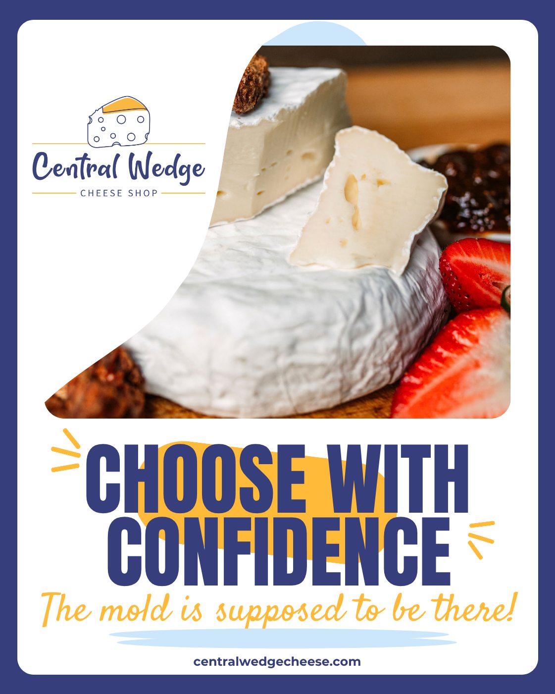That white rind on Brie? Mold—with a purpose. Tiny fungi. Big cheese personality.
For National Moldy Cheese Day (yes, it's a thing), meet the fungi behind the flavor: cheesemakers cultivate edible molds to help create cheeses like Brie, Camembert, and blue cheese.
They help:
🧀 Break down proteins and fats during ripening to aid in digestion
✨ Develop the flavors, aromas, and textures we love
🤍 Form bloomy rinds that help limit moisture loss
Those intentional molds are safe to eat for most people—and part of what makes these cheeses special. Mold allergy? Ask your allergist before trying mold-ripened cheese.
Blue-curious? Rind-hesitant? Come ask for a taste at Central Wedge. You don’t have to know it all to enjoy it.
#CentralWedge #PennsylvaniaCheese #NationalMoldyCheeseDay #CheeseKnowledge
