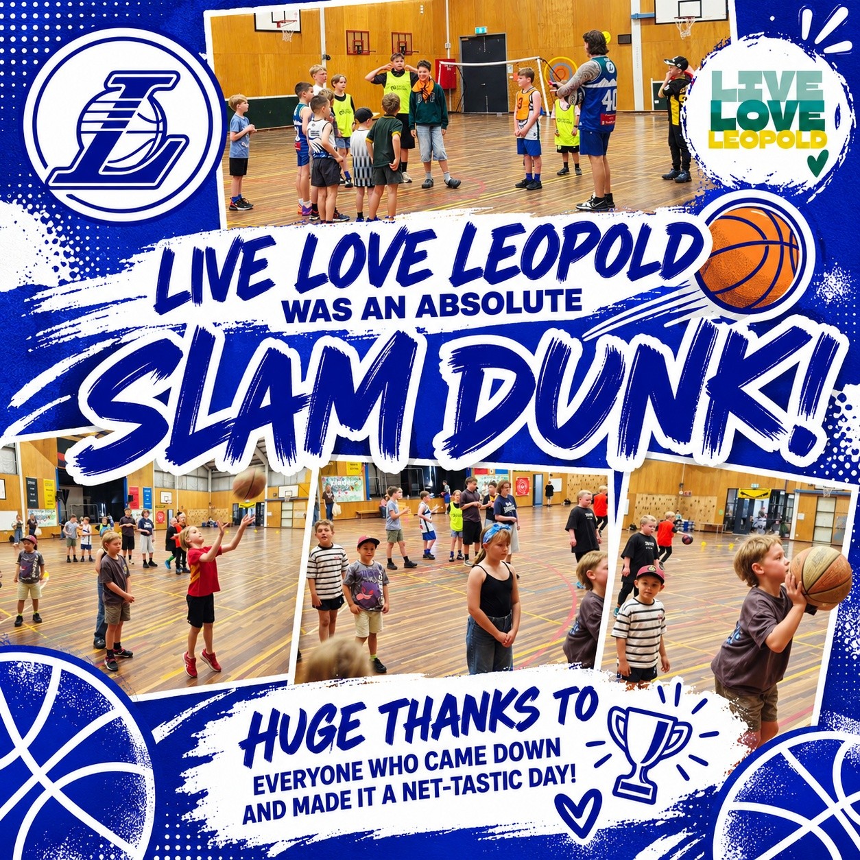 🏀💙 Live Love Leopold was an absolute slam dunk! 🏀 Huge thanks to everyone who came down and made it a net-tastic day! 🏆💙
#LiveLoveLeopold #LeopoldLakers #SlamDunk #CommunitySpirit #Leopold #NothingButNet 🏀💙