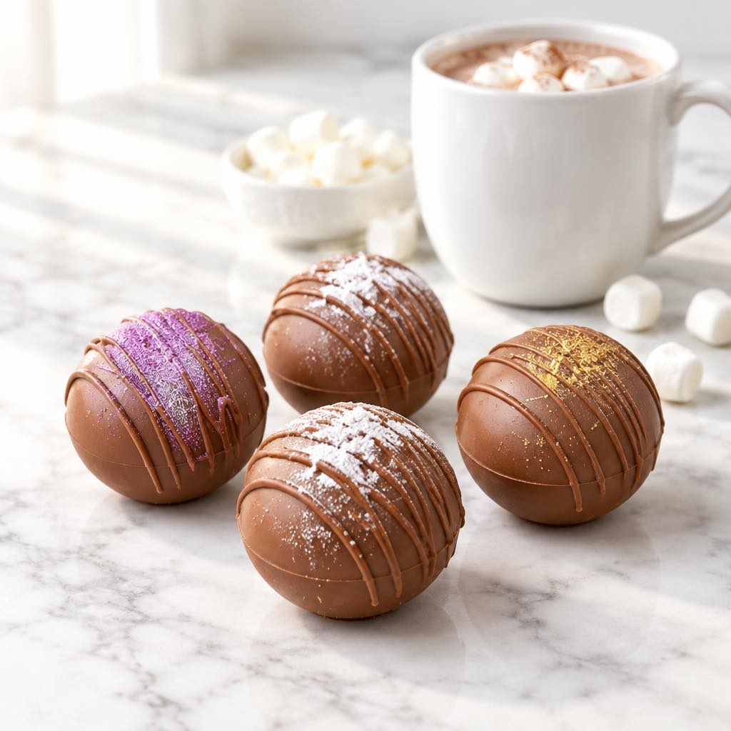 Cozy up with our hot cocoa bombs! ☕️🍫
Get a 4-pack for $25, featuring milk chocolate, dark chocolate, peppermint, and s’mores. Flavors come assorted, so individual flavor choices aren’t available.
Message us to order! ✨