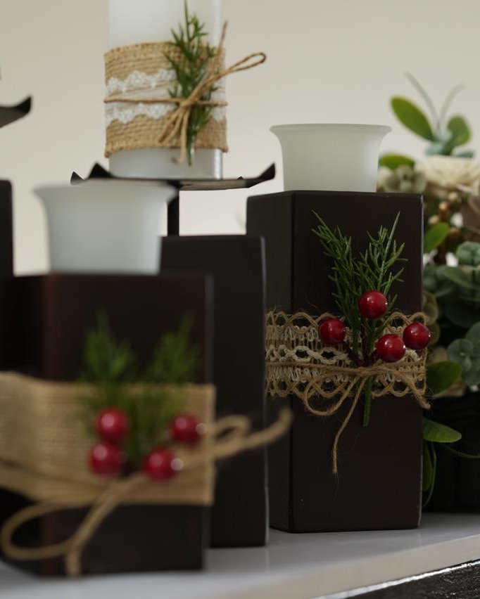 Wooden block candle holders
A unique christmas decor crafted by Decor Edits.Wooden block tea light holder with a glass votive decorated with leaves and berries for a christmassy feel.This can bring a rustic charm to your whole decoration and it will stand out as it is a unique design curated by us.
( Home decor, Woden cadle holder, angels, all-time decor,prayer areas decor)
DM us or whatsapp us at 9778758496 to know the dimensions and price of these unique products.
#decor #homedecor #CandleHolder