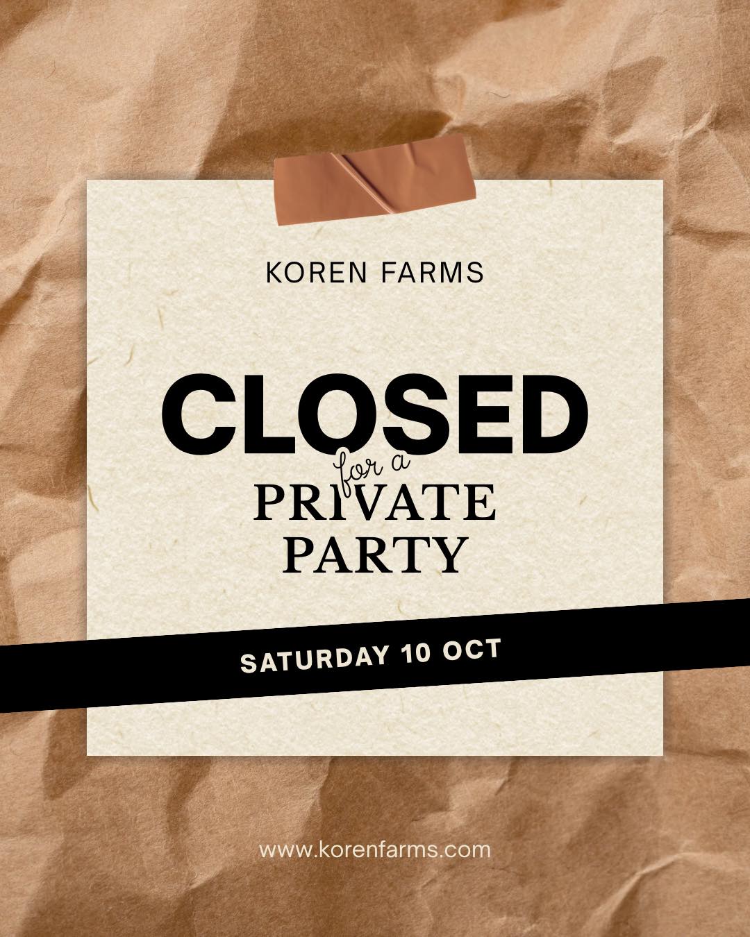 We are closed today for a Wedding! Farm will reopen tomorrow for pumpkins at 1pm if the rain has cleared out.