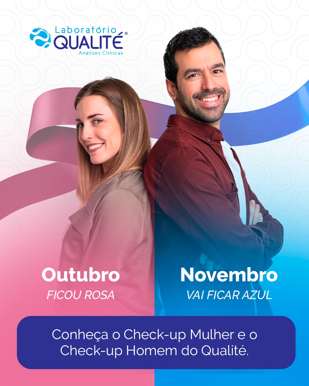 Na correria, exame de rotina costuma ser uma daquelas coisas que a gente adia porque está se sentindo bem.
👉 Só que glicemia, colesterol e outros indicadores podem apresentar alterações antes de qualquer sintoma chamar atenção.
🩷💙 Que Outubro Rosa e Novembro Azul sirvam para lembrar de uma pessoa que nem sempre aparece primeiro na sua lista: você.
🔬Laboratório Qualité Análises Clínicas - ACREDITADO pelo DICQ
📲 WhatsApp (66) 99620-5555
☎️ Telefone (66) 3531-6065
💻 qualitelab.com.br
📧 qualite@qualitelab.com.br
📍Av. das Itaúbas, 1952 - Jardim Botânico, Sinop - MT
⏰Atendimento:
Segunda a sexta das 6h30 às 12h e 13h às 17h30
Sábado 7h às 11h