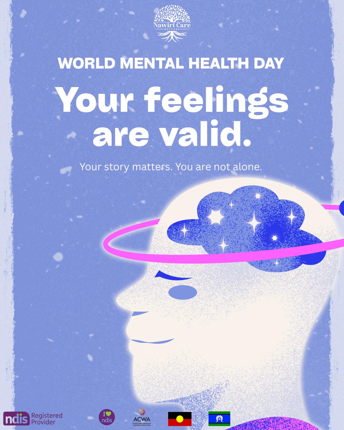 At Nawiri Care Services, we see every day that wellbeing isn't a bonus. It's the foundation. People can't thrive, work or connect when they're running on empty. That applies to the people we support and to the people doing the supporting.
Three things we're asking of you today:
1. Check in on someone. Ask twice. The first "I'm fine" is often automatic.
2. Listen without trying to fix. Most people need to be heard before they need advice.
3. Look after yourself. Support workers, carers, managers and business owners burn out quietly.
Mental health isn't a day on the calendar. It's how we treat each other on the other 364.
If you or someone you know is struggling in Australia:
Lifeline: 13 11 14
Beyond Blue: 1300 22 4636
#WorldMentalHealthDay #MentalHealthAwareness #DisabilitySupport #NDIS #NawiriCareServices #Adelaide