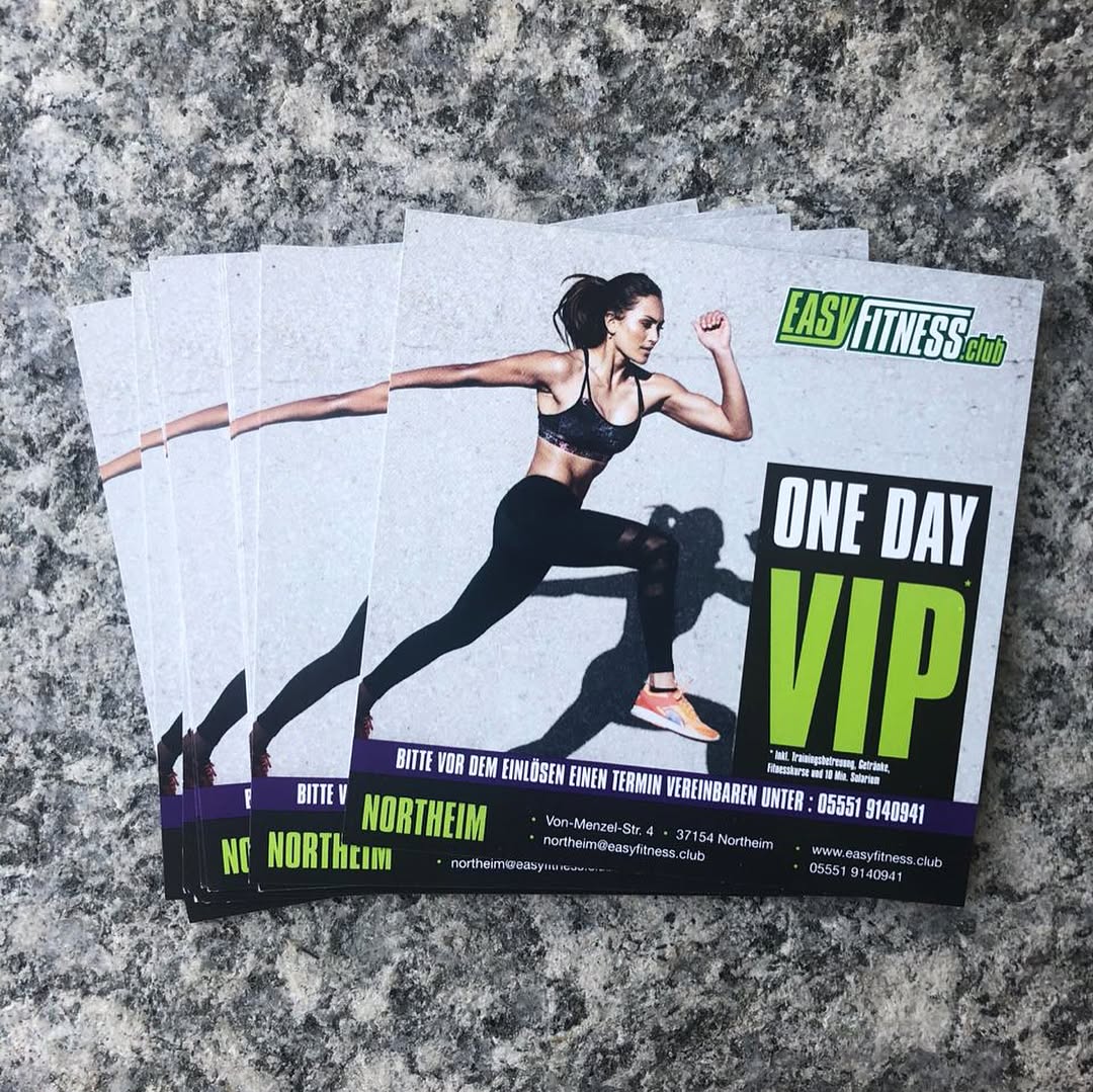 Die Bikini Figur muss her! Das Easyfitness in Northeim will Euch mit ihren neuen Flyern mit einem VIP Gutscheinen beschenken.
#fitness #motivation #bikinifigur #brand #werbeagentur #grafik #germany #göttingen #design #motion #marketing #agency #social #socialmediamarketing #service #movie #animation #comercial #krisma #k_risma #kampagne