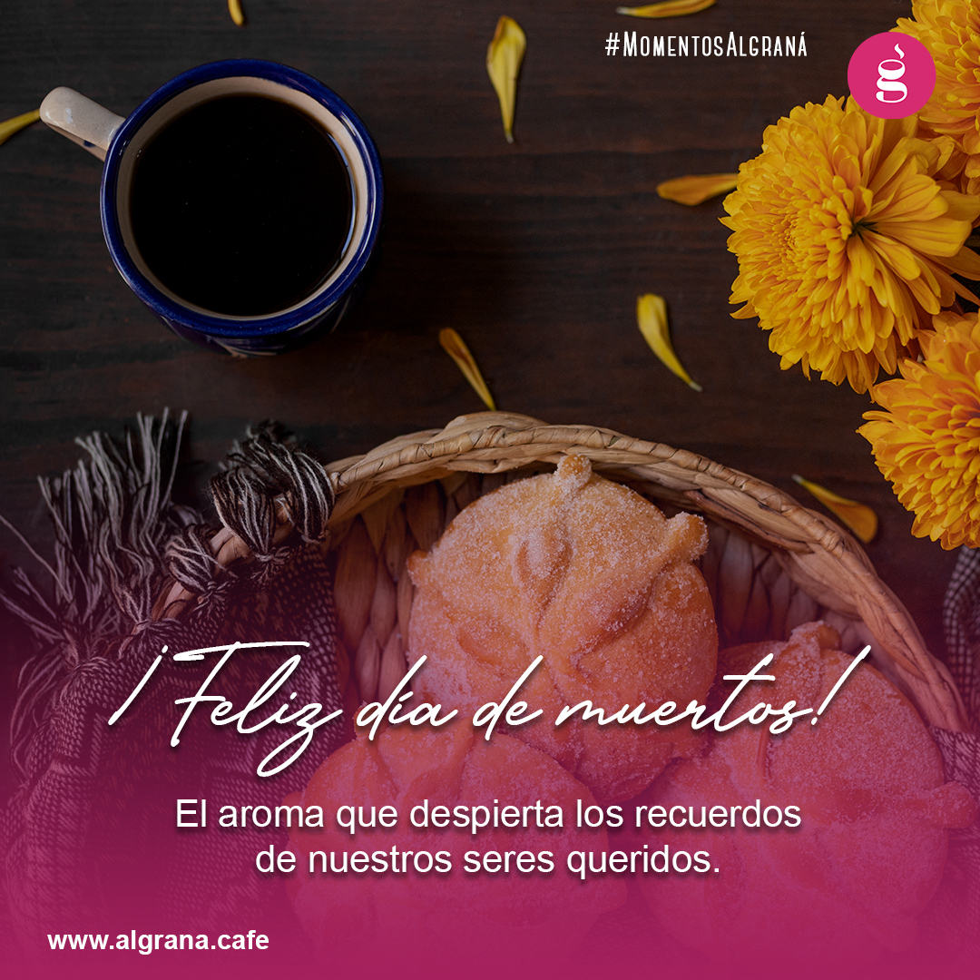 #CaféAlgraná ☕ el sabor que siempre acompaña tu ofrenda, reconforta el alma y honra a los que ya partieron.
¡Feliz día de muertos! 🍁🖤
Conoce más: 💻 www.algrana.cafe
#México #Ofrendas #Tradiciones #Cultura #cafédecalidad
