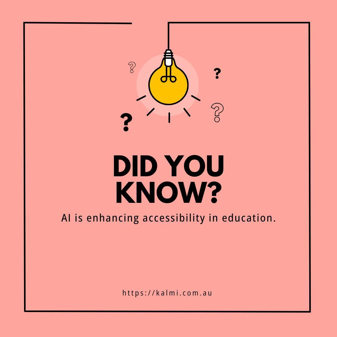 🎓🤖 Did you know? AI is breaking down barriers in education, providing personalised learning experiences catered to the way the individual learns best, making knowledge accessible to all.
#AI #Education #EdTech #Accessibility #ArtificialIntelligence #Learning #Innovation #Technology #InclusiveEducation #FutureOfEducation #DigitalLearning #TechForGood #Knowledge #Inspiration #DidYouKnow #FactOfTheDay #KnowledgeIsPower
