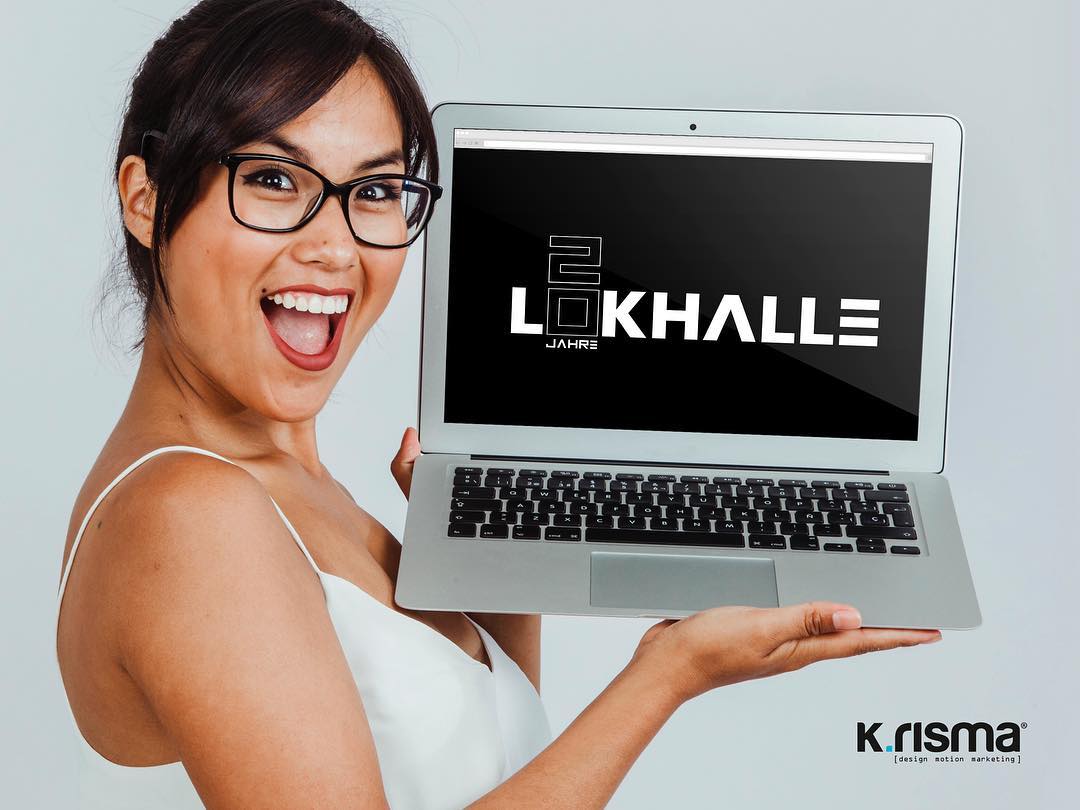 Logoentwickling für das 20 jährige Bestehen der Lokhalle Göttingen #logo #lokhalle #göttingen #werbung #design #marketing #motion #event #kfz #anniversary #20 #krisma #brand