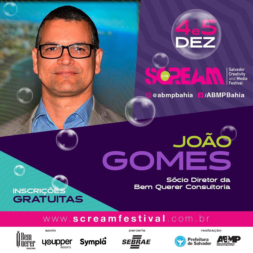 Honrado com o convite da ABMP (Associação Baiana do Mercado Publicitário) para participar do Scream Festival.